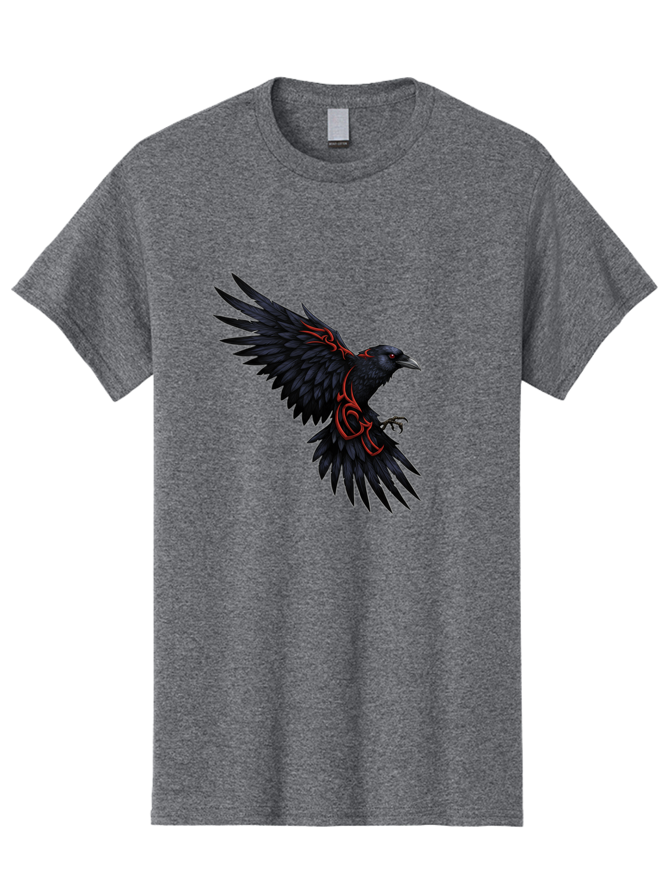 Crow-With-Tribal-Art Men'S Graphic Tee, 100% Cotton, Comfortable Casual Summer Wear, Machine Washable, Vintage Camera, Old Camera, Antique Camera, Black Camera, Classic Photography, Photography Equipment, Nostalgic Device, Film Camera, Bak339