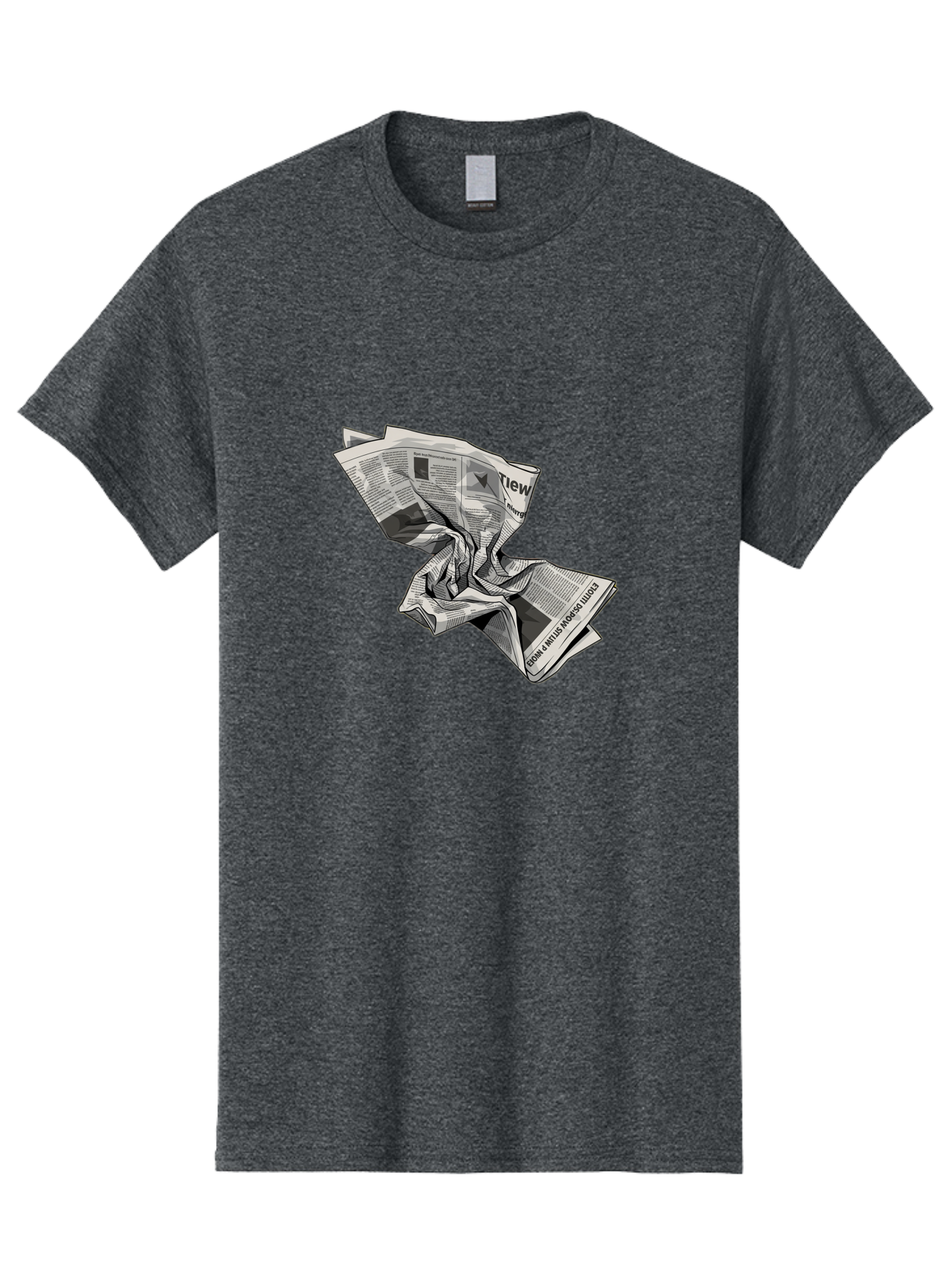 Crumpled-Newspaper-1 Men'S Graphic Tee, 100% Cotton, Comfortable Casual Summer Wear, Machine Washable, Vintage Camera, Old Camera, Antique Camera, Black Camera, Classic Photography, Photography Equipment, Nostalgic Device, Film Camera, Bak341