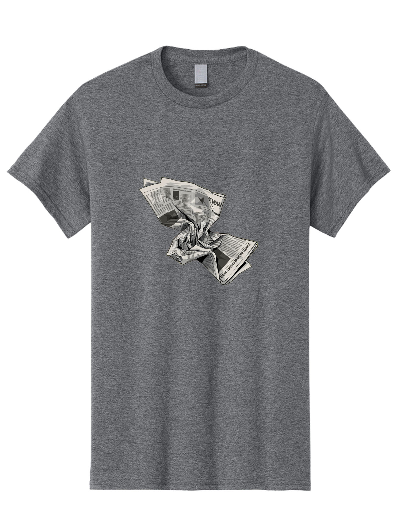 Crumpled-Newspaper-1 Men'S Graphic Tee, 100% Cotton, Comfortable Casual Summer Wear, Machine Washable, Vintage Camera, Old Camera, Antique Camera, Black Camera, Classic Photography, Photography Equipment, Nostalgic Device, Film Camera, Bak341