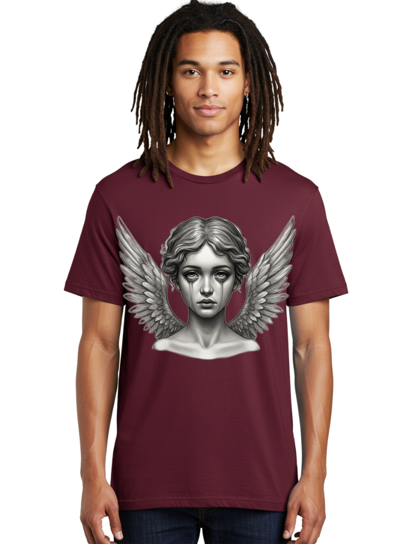 Crying-Angel-Statue Men'S Graphic Tee, 100% Cotton, Comfortable Casual Summer Wear, Machine Washable, Vintage Camera, Old Camera, Antique Camera, Black Camera, Classic Photography, Photography Equipment, Nostalgic Device, Film Camera, Bak345