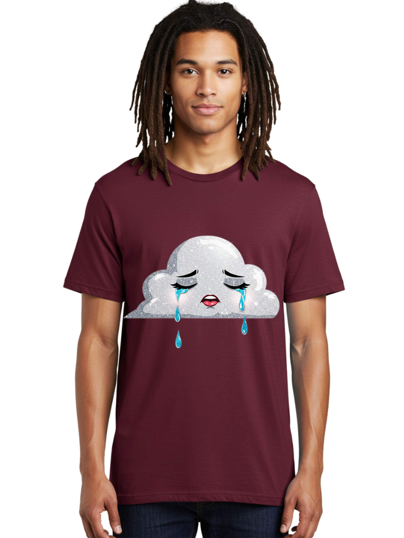 Crying-Cloud-3 Men'S Graphic Tee, 100% Cotton, Comfortable Casual Summer Wear, Machine Washable, Vintage Camera, Old Camera, Antique Camera, Black Camera, Classic Photography, Photography Equipment, Nostalgic Device, Film Camera, Camera Art Bak350