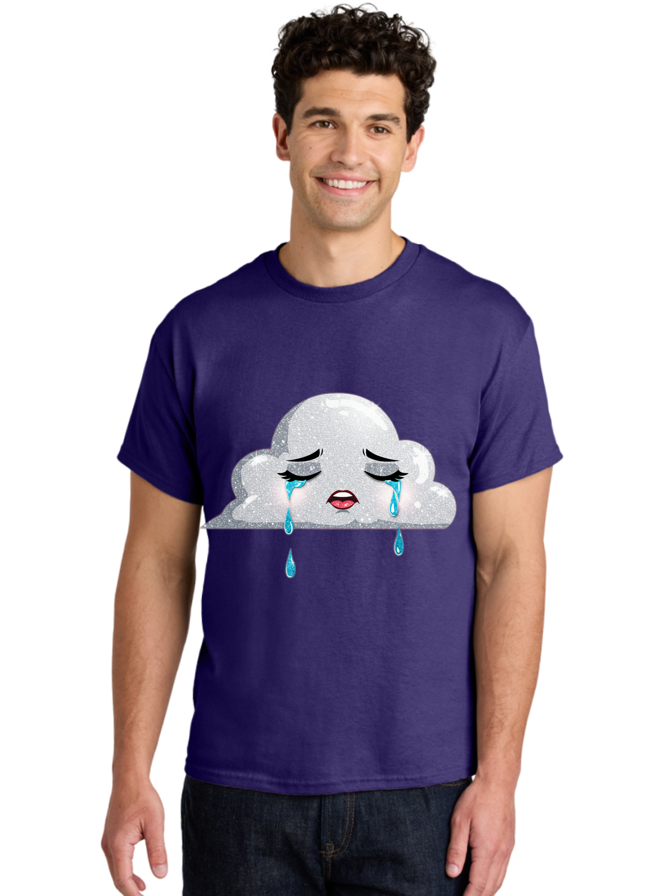 Crying-Cloud-3 Men'S Graphic Tee, 100% Cotton, Comfortable Casual Summer Wear, Machine Washable, Vintage Camera, Old Camera, Antique Camera, Black Camera, Classic Photography, Photography Equipment, Nostalgic Device, Film Camera, Camera Art Bak350