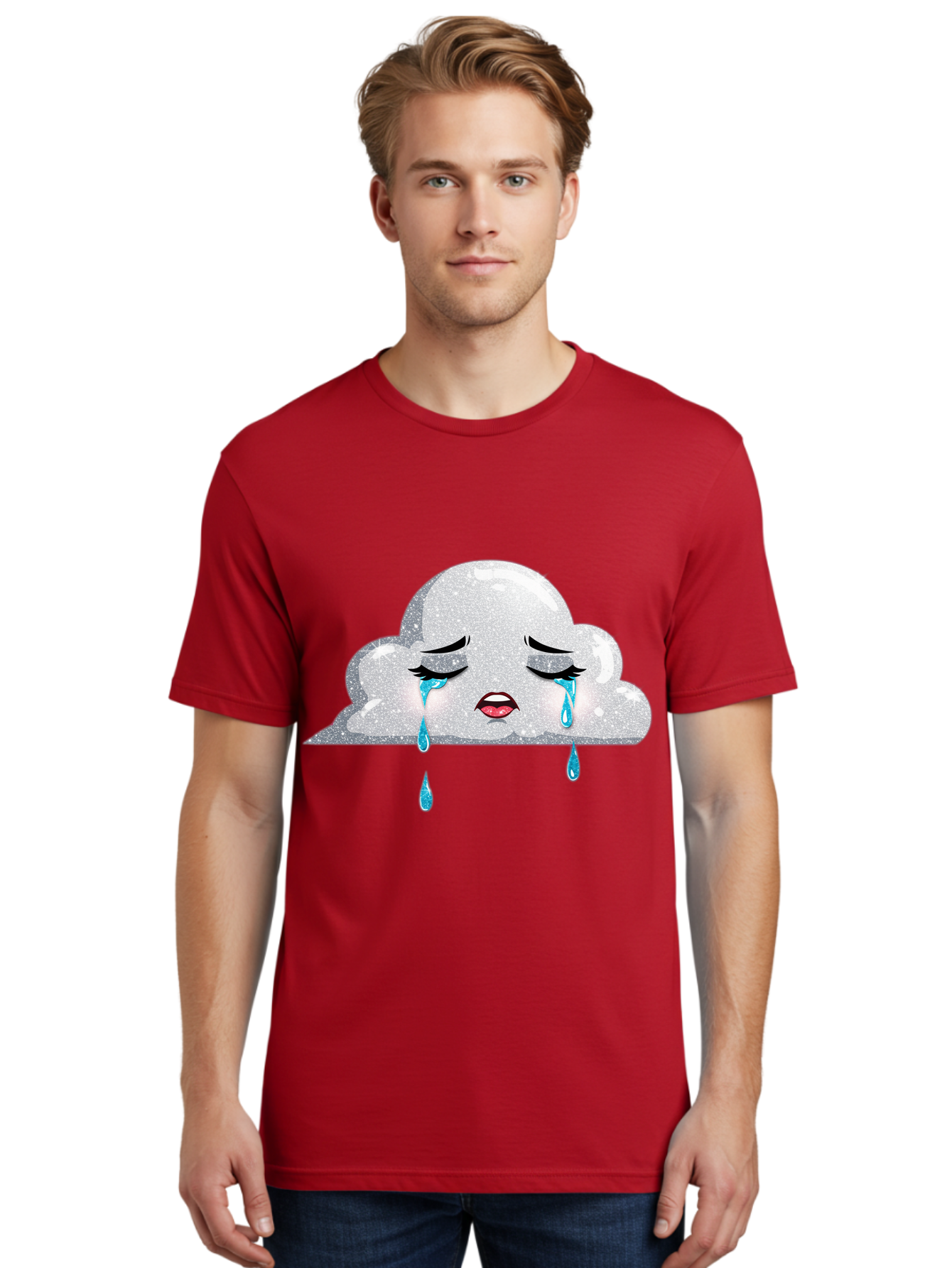 Crying-Cloud-3 Men'S Graphic Tee, 100% Cotton, Comfortable Casual Summer Wear, Machine Washable, Vintage Camera, Old Camera, Antique Camera, Black Camera, Classic Photography, Photography Equipment, Nostalgic Device, Film Camera, Camera Art Bak350