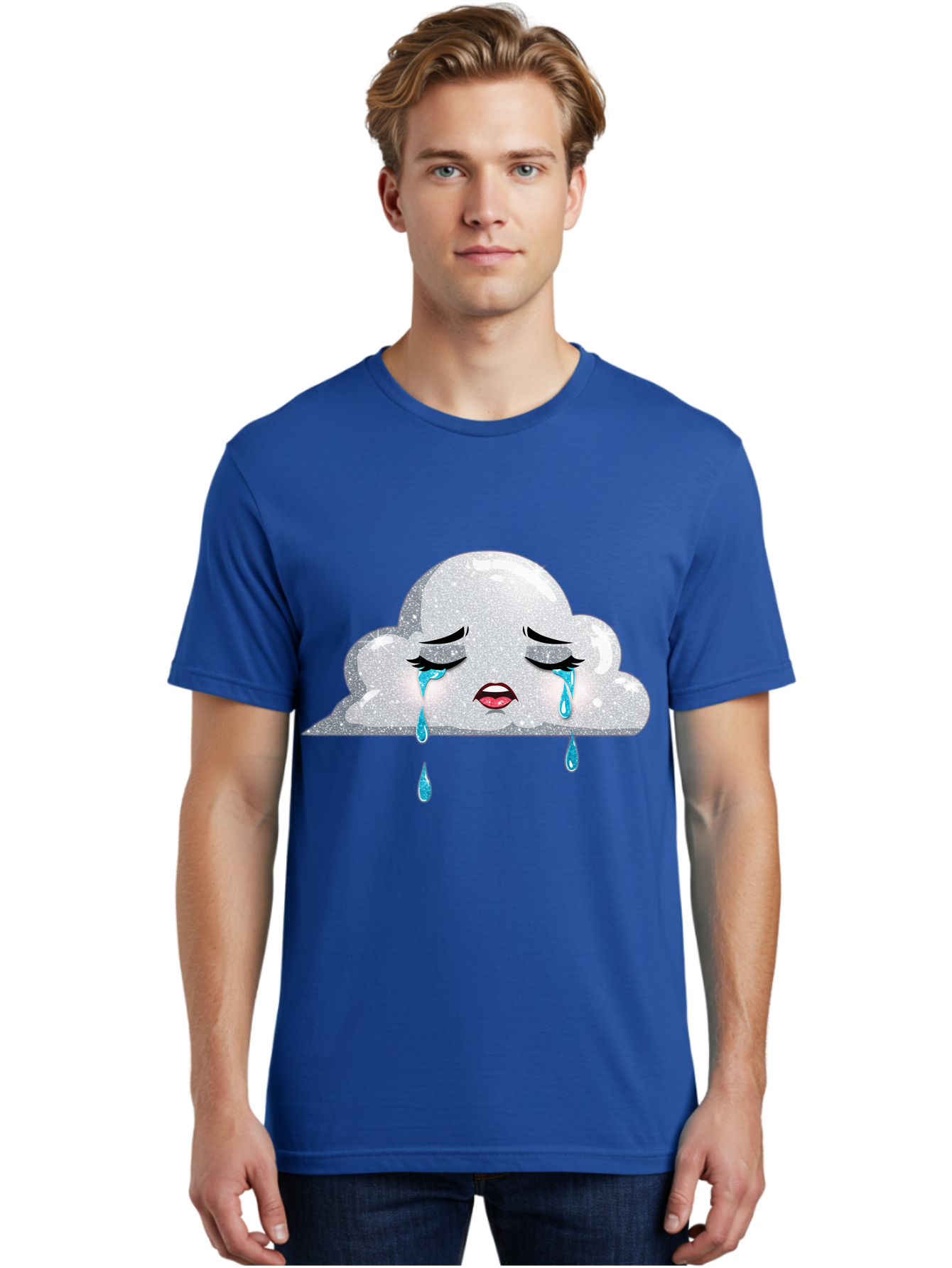 Crying-Cloud-3 Men'S Graphic Tee, 100% Cotton, Comfortable Casual Summer Wear, Machine Washable, Vintage Camera, Old Camera, Antique Camera, Black Camera, Classic Photography, Photography Equipment, Nostalgic Device, Film Camera, Camera Art Bak350