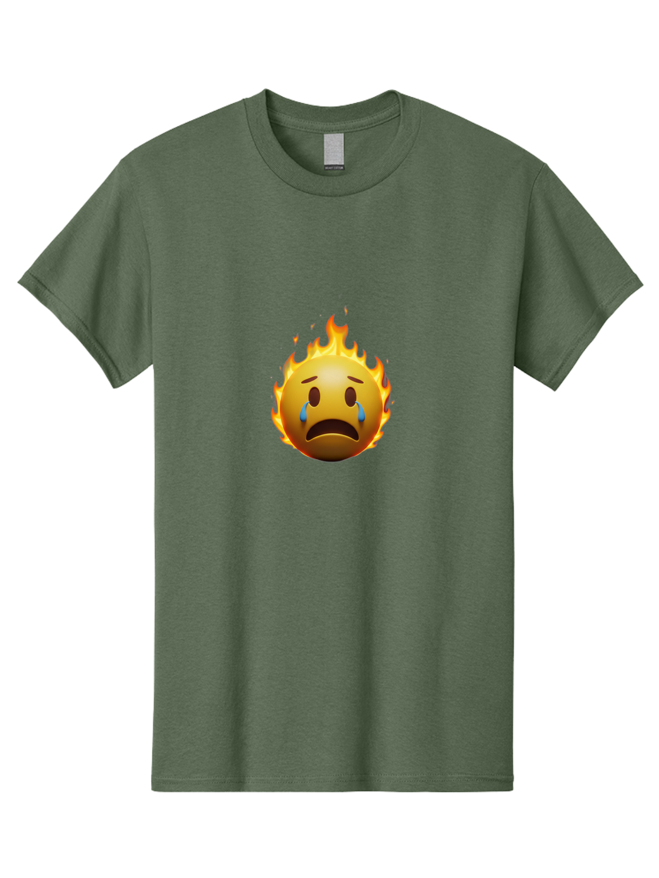 Crying-Face-On-Fire-Emoji Men'S Graphic Tee, 100% Cotton, Comfortable Casual Summer Wear, Machine Washable, Vintage Camera, Old Camera, Antique Camera, Black Camera, Classic Photography, Photography Equipment, Nostalgic Device, Film Camera, Bak357