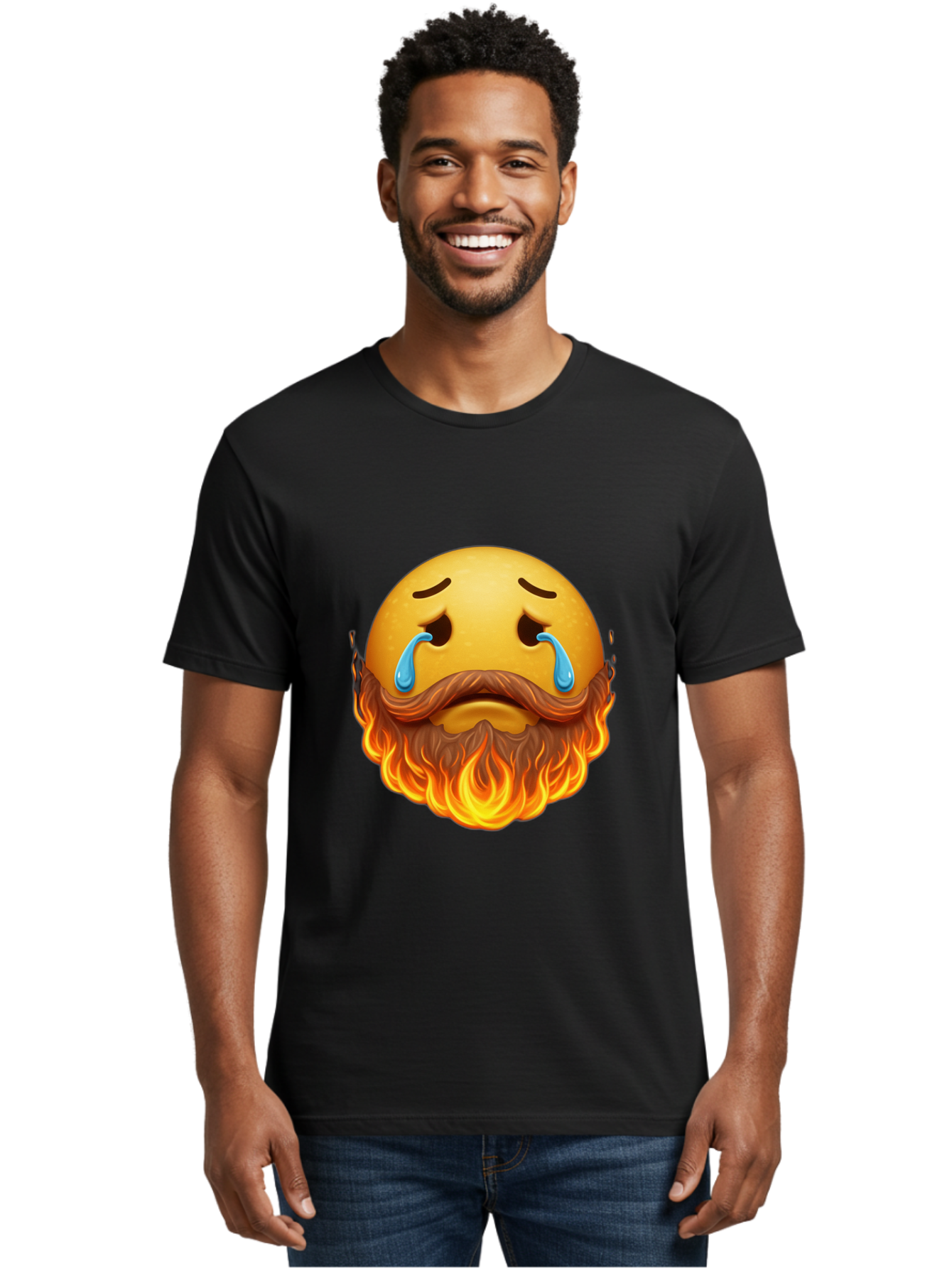 Crying-Fire-Emoji Men'S Graphic Tee, 100% Cotton, Comfortable Casual Summer Wear, Machine Washable, Vintage Camera, Old Camera, Antique Camera, Black Camera, Classic Photography, Photography Equipment, Nostalgic Device, Film Camera, Camera Art Bak358