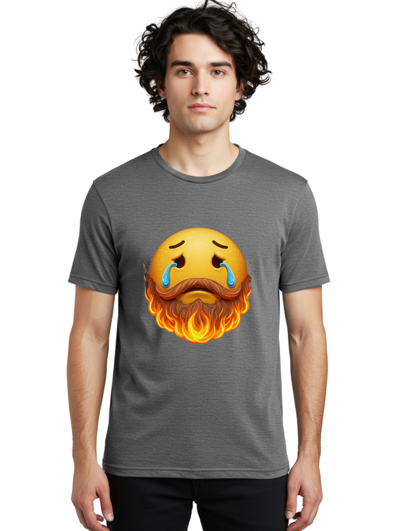 Crying-Fire-Emoji Men'S Graphic Tee, 100% Cotton, Comfortable Casual Summer Wear, Machine Washable, Vintage Camera, Old Camera, Antique Camera, Black Camera, Classic Photography, Photography Equipment, Nostalgic Device, Film Camera, Camera Art Bak358