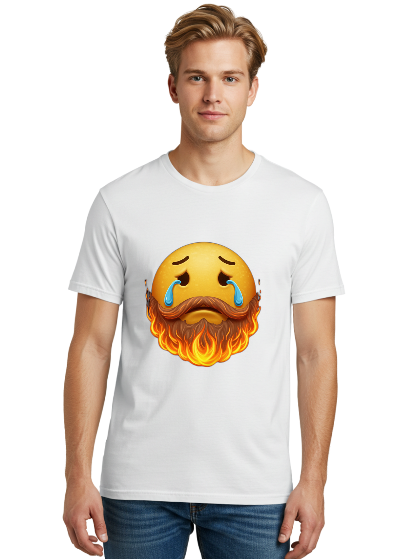 Crying-Fire-Emoji Men'S Graphic Tee, 100% Cotton, Comfortable Casual Summer Wear, Machine Washable, Vintage Camera, Old Camera, Antique Camera, Black Camera, Classic Photography, Photography Equipment, Nostalgic Device, Film Camera, Camera Art Bak358