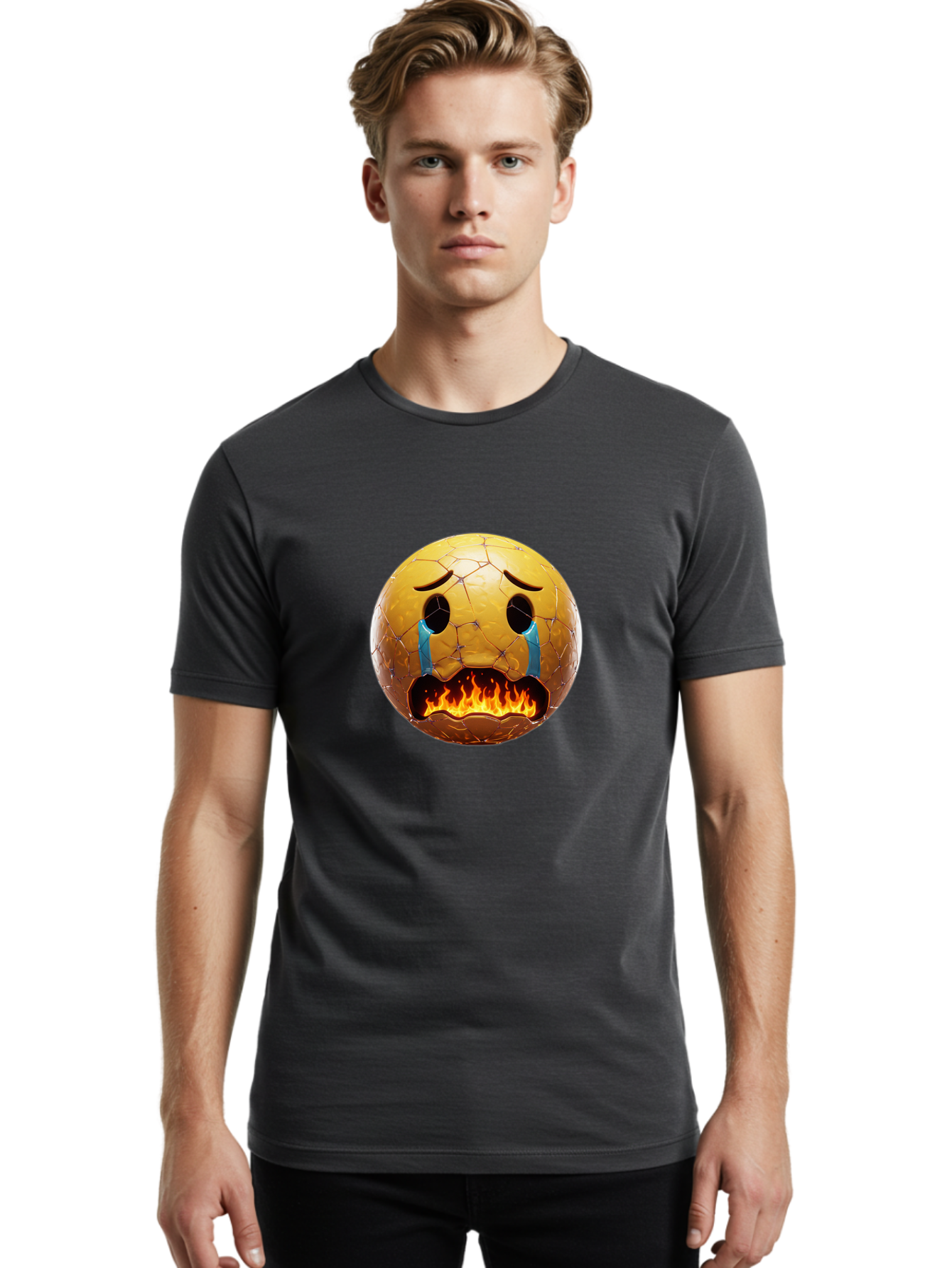 Crying-Soccer-Ball-Emoji Men'S Graphic Tee, 100% Cotton, Comfortable Casual Summer Wear, Machine Washable, Vintage Camera, Old Camera, Antique Camera, Black Camera, Classic Photography, Photography Equipment, Nostalgic Device, Film Camera, Bak362