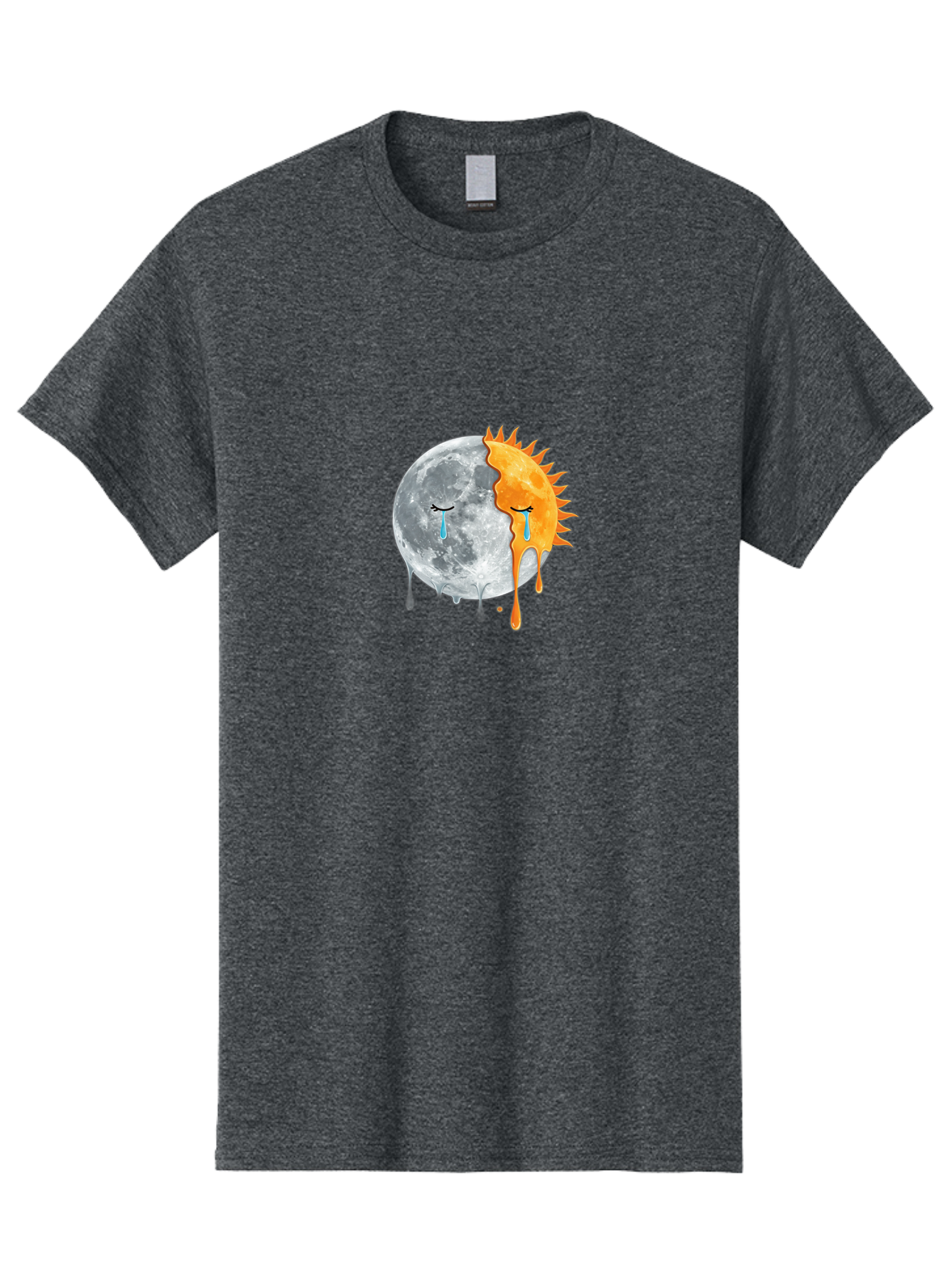 Crying-Sun-And-Moon-1 Men'S Graphic Tee, 100% Cotton, Comfortable Casual Summer Wear, Machine Washable, Vintage Camera, Old Camera, Antique Camera, Black Camera, Classic Photography, Photography Equipment, Nostalgic Device, Film Camera, Bak363