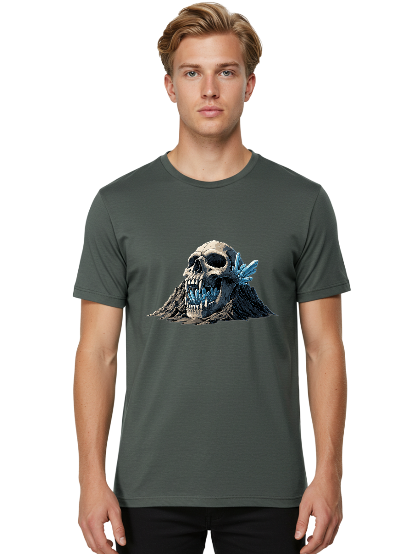Crystal-Skull Men'S Graphic Tee, 100% Cotton, Comfortable Casual Summer Wear, Machine Washable, Vintage Camera, Old Camera, Antique Camera, Black Camera, Classic Photography, Photography Equipment, Nostalgic Device, Film Camera, Camera Art Bak376