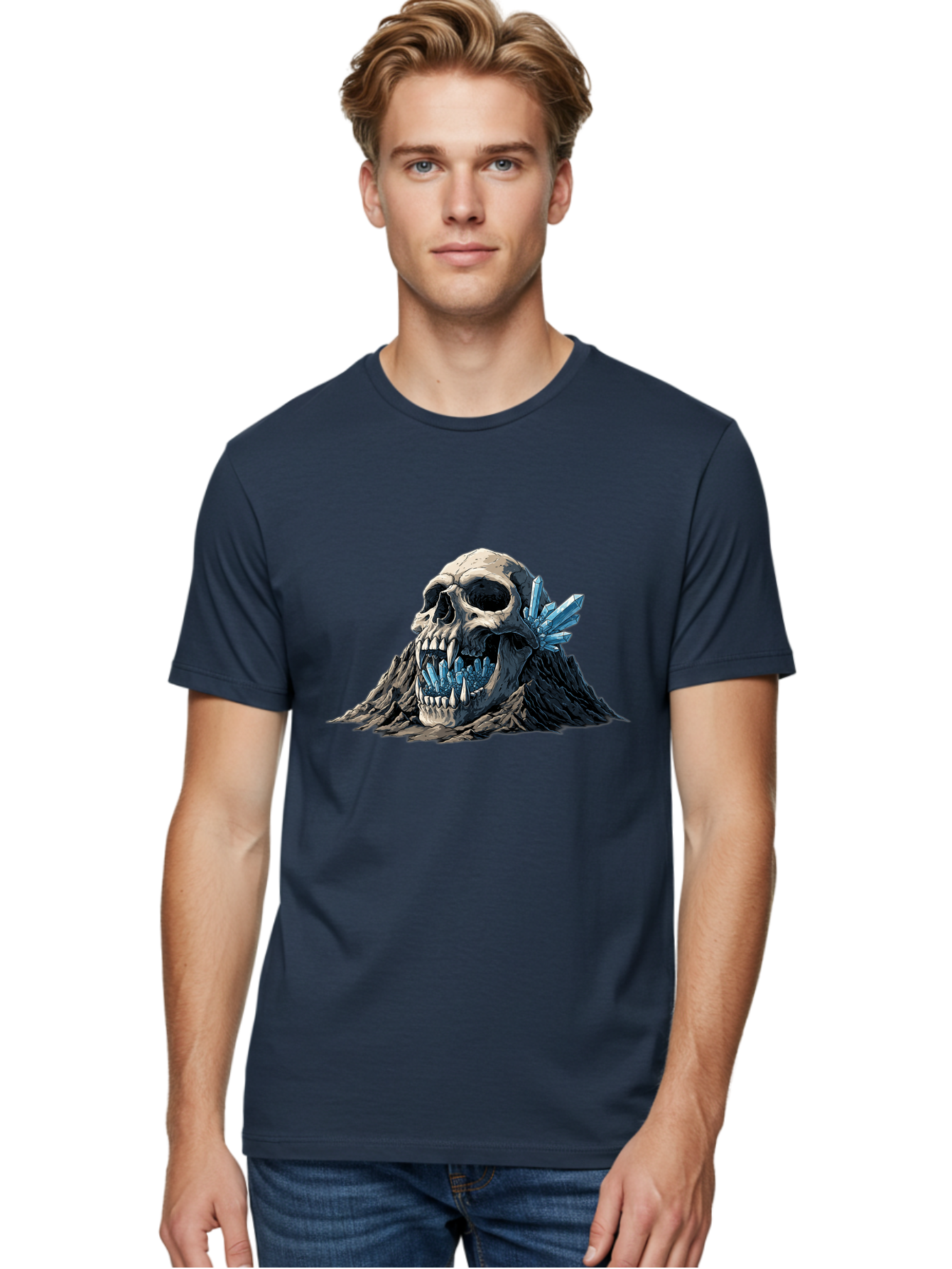 Crystal-Skull Men'S Graphic Tee, 100% Cotton, Comfortable Casual Summer Wear, Machine Washable, Vintage Camera, Old Camera, Antique Camera, Black Camera, Classic Photography, Photography Equipment, Nostalgic Device, Film Camera, Camera Art Bak376