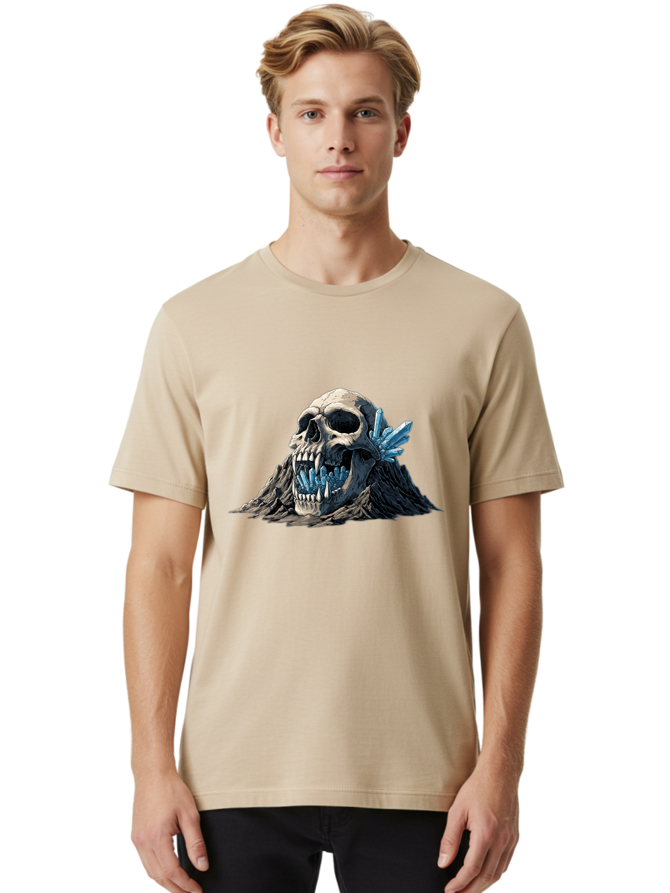 Crystal-Skull Men'S Graphic Tee, 100% Cotton, Comfortable Casual Summer Wear, Machine Washable, Vintage Camera, Old Camera, Antique Camera, Black Camera, Classic Photography, Photography Equipment, Nostalgic Device, Film Camera, Camera Art Bak376