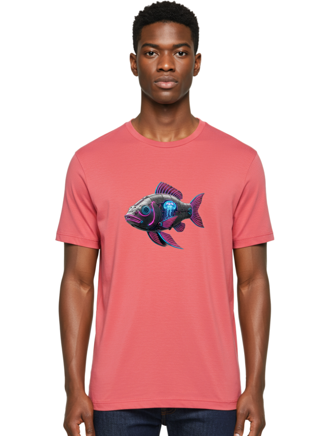 Cybernetic-Fish Men'S Graphic Tee, 100% Cotton, Comfortable Casual Summer Wear, Machine Washable, Vintage Camera, Old Camera, Antique Camera, Black Camera, Classic Photography, Photography Equipment, Nostalgic Device, Film Camera, Camera Art Bak389