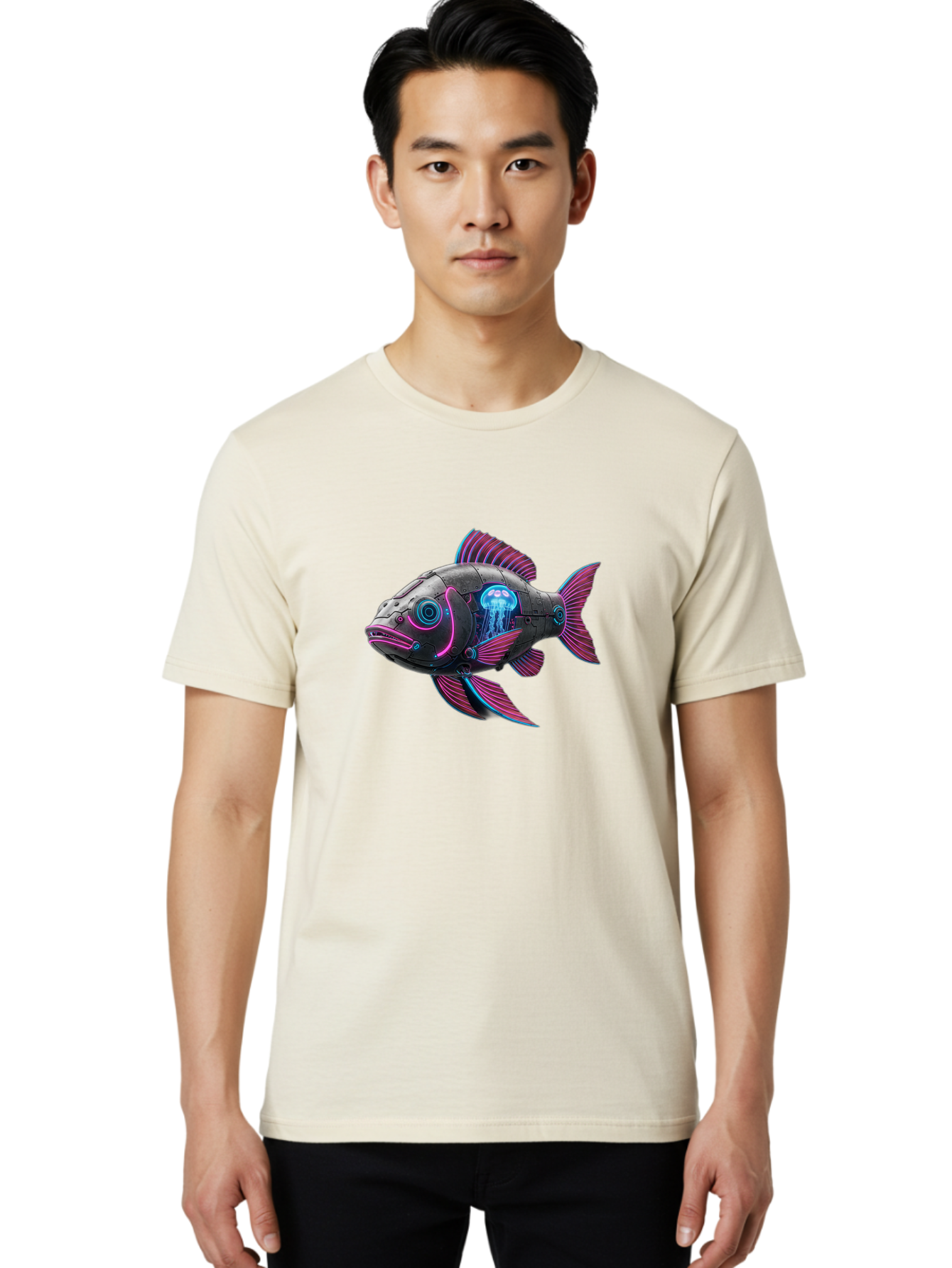 Cybernetic-Fish Men'S Graphic Tee, 100% Cotton, Comfortable Casual Summer Wear, Machine Washable, Vintage Camera, Old Camera, Antique Camera, Black Camera, Classic Photography, Photography Equipment, Nostalgic Device, Film Camera, Camera Art Bak389