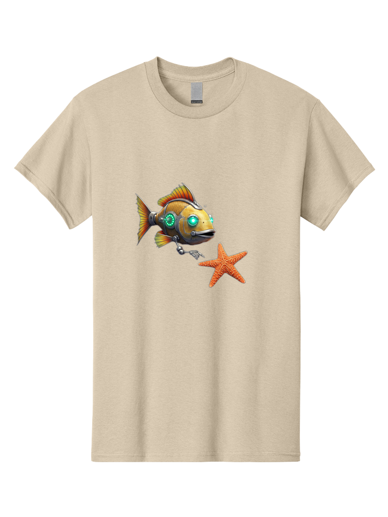 Cyborg-Fish-2 Men'S Graphic Tee, 100% Cotton, Comfortable Casual Summer Wear, Machine Washable, Vintage Camera, Old Camera, Antique Camera, Black Camera, Classic Photography, Photography Equipment, Nostalgic Device, Film Camera, Camera Art Bak391