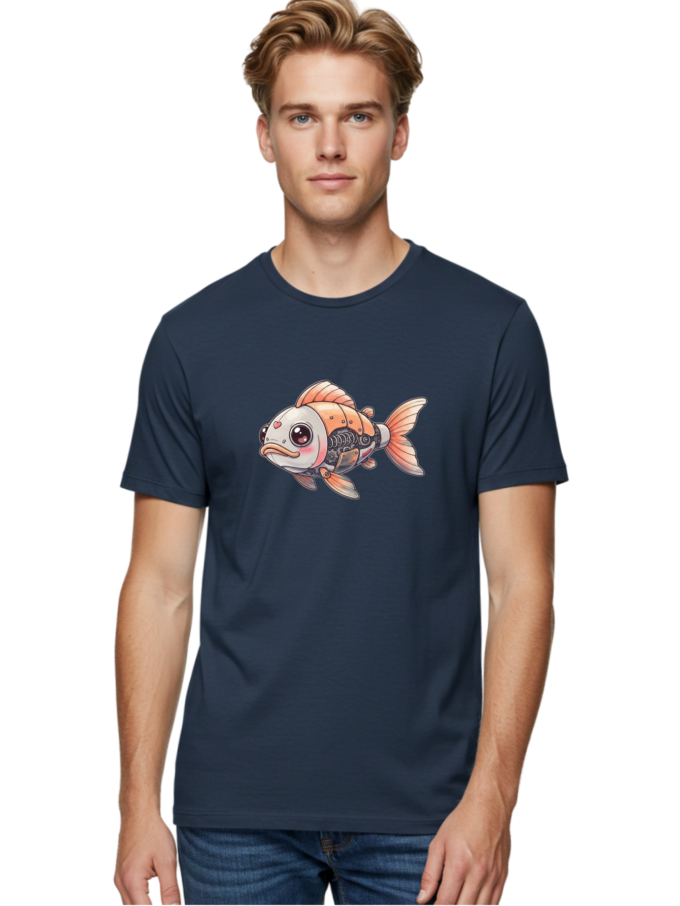 Cyborg-Fish Men'S Graphic Tee, 100% Cotton, Comfortable Casual Summer Wear, Machine Washable, Vintage Camera, Old Camera, Antique Camera, Black Camera, Classic Photography, Photography Equipment, Nostalgic Device, Film Camera, Camera Art Bak392