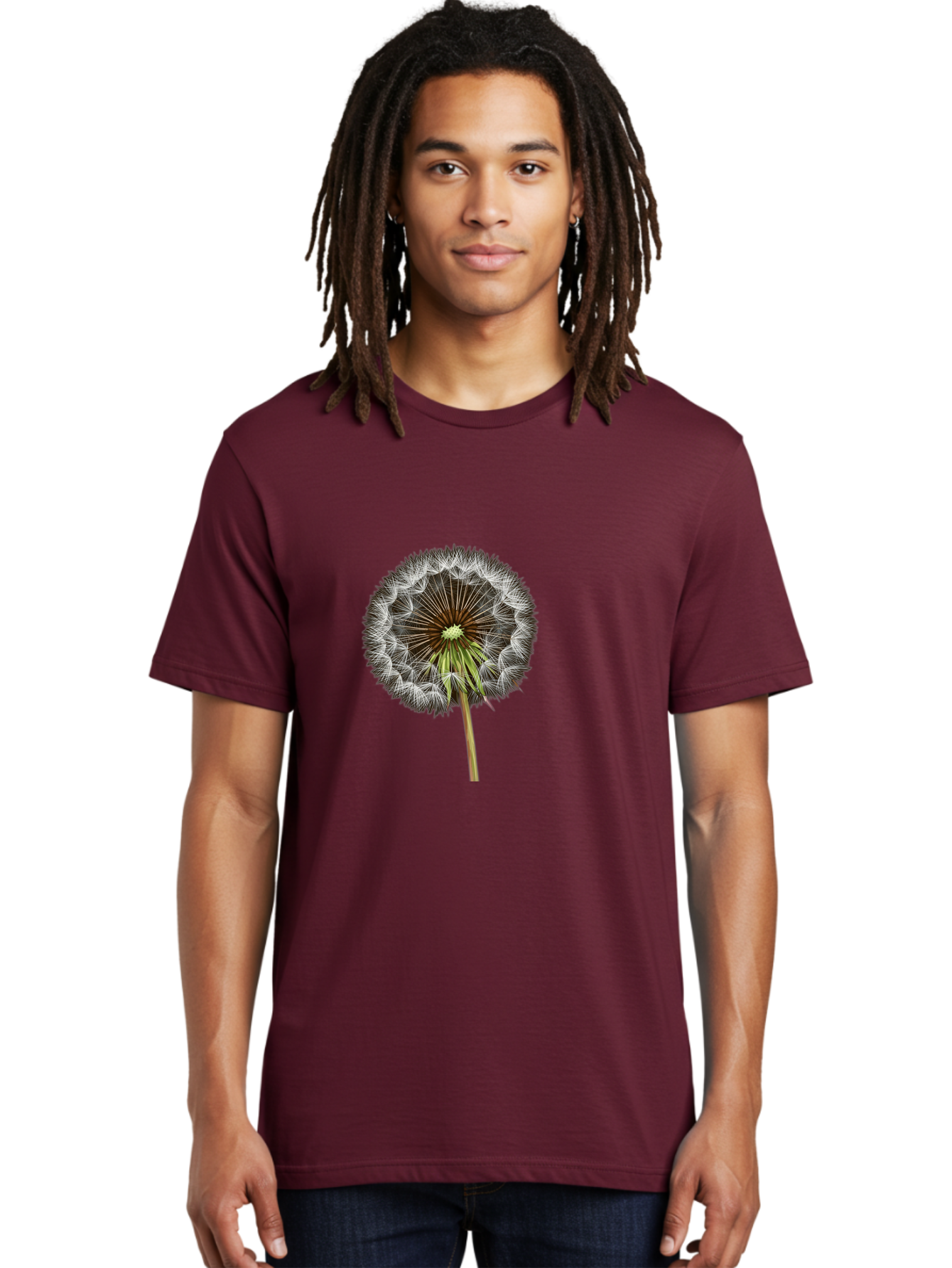 Dandelion-Seedhead Men'S Graphic Tee, 100% Cotton, Comfortable Casual Summer Wear, Machine Washable, Vintage Camera, Old Camera, Antique Camera, Black Camera, Classic Photography, Photography Equipment, Nostalgic Device, Film Camera, Bak399