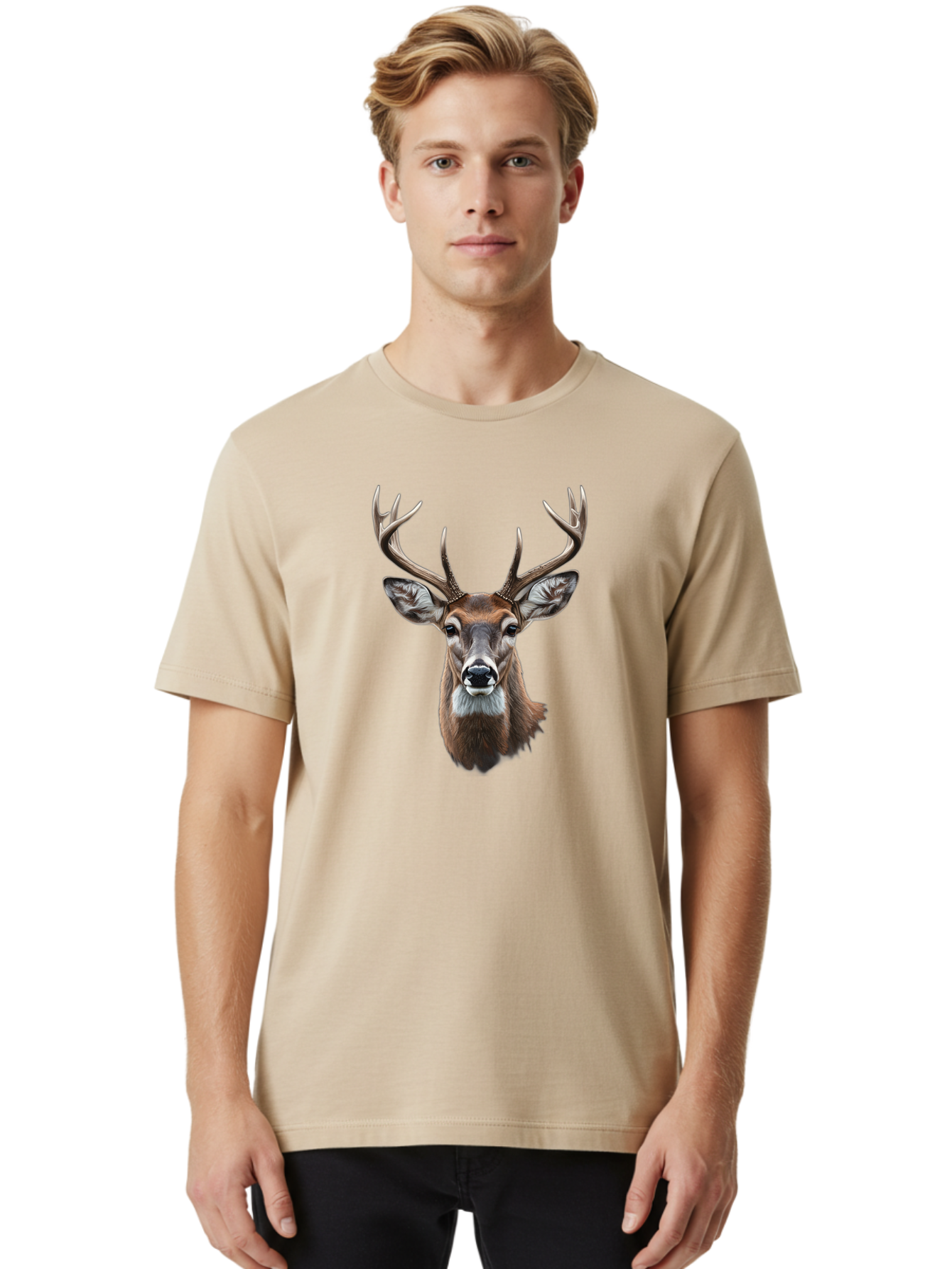 Deer-Head Men'S Graphic Tee, 100% Cotton, Comfortable Casual Summer Wear, Machine Washable, Vintage Camera, Old Camera, Antique Camera, Black Camera, Classic Photography, Photography Equipment, Nostalgic Device, Film Camera, Camera Art Bak401