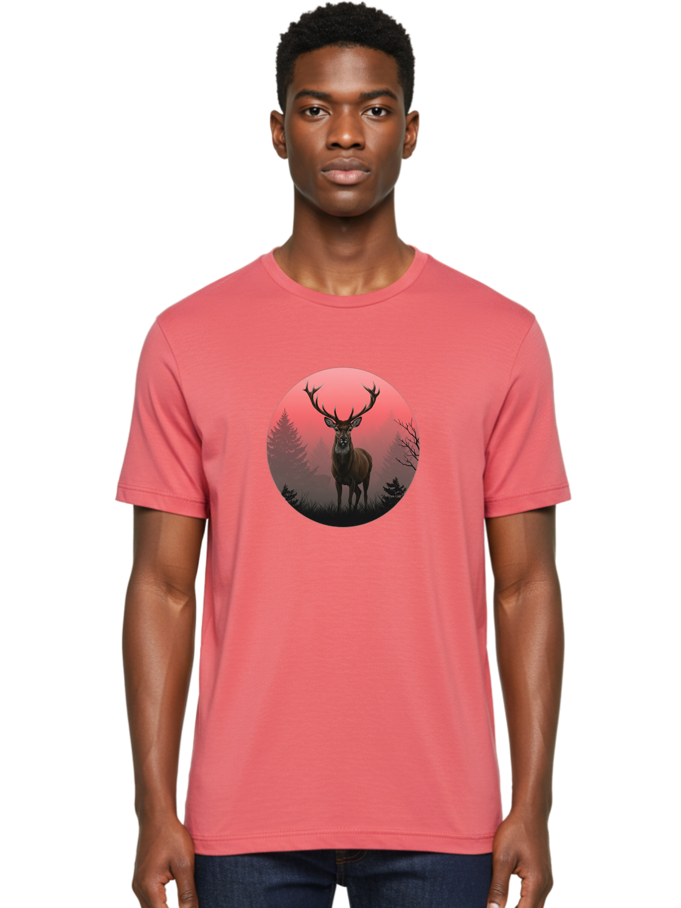 Deer-In-Forest Men'S Graphic Tee, 100% Cotton, Comfortable Casual Summer Wear, Machine Washable, Vintage Camera, Old Camera, Antique Camera, Black Camera, Classic Photography, Photography Equipment, Nostalgic Device, Film Camera, Camera Art Bak402