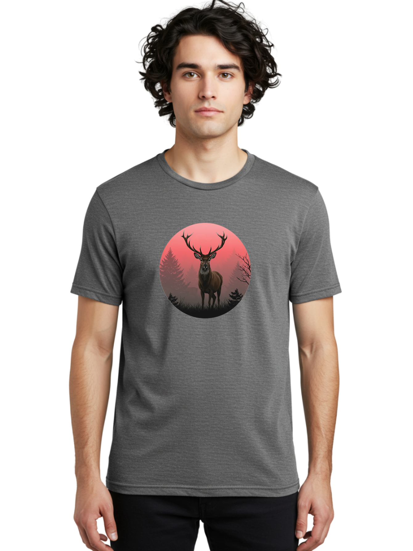 Deer-In-Forest Men'S Graphic Tee, 100% Cotton, Comfortable Casual Summer Wear, Machine Washable, Vintage Camera, Old Camera, Antique Camera, Black Camera, Classic Photography, Photography Equipment, Nostalgic Device, Film Camera, Camera Art Bak402