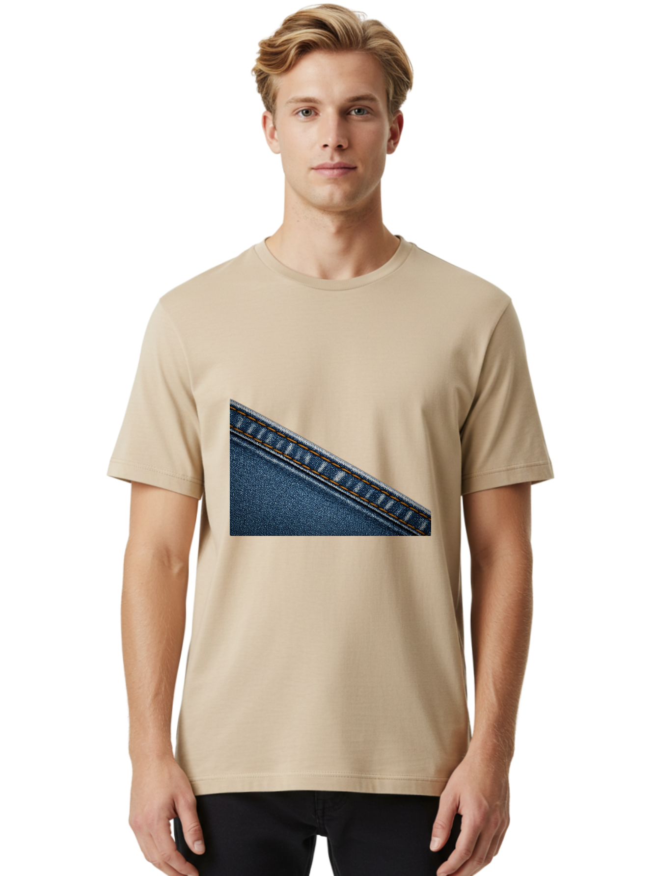 Denim Men'S Graphic Tee, 100% Cotton, Comfortable Casual Summer Wear, Machine Washable, Vintage Camera, Old Camera, Antique Camera, Black Camera, Classic Photography, Photography Equipment, Nostalgic Device, Film Camera, Camera Art Bak410