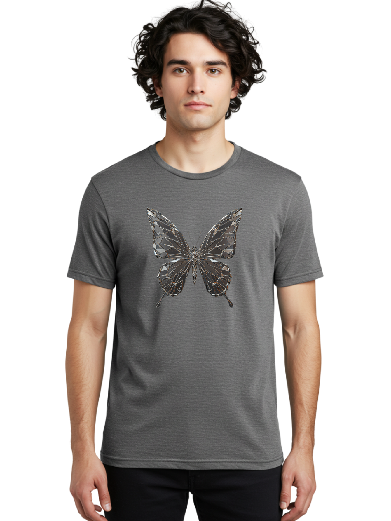 Diamond-Butterfly Men'S Graphic Tee, 100% Cotton, Comfortable Casual Summer Wear, Machine Washable, Vintage Camera, Old Camera, Antique Camera, Black Camera, Classic Photography, Photography Equipment, Nostalgic Device, Film Camera, Camera Art Bak411