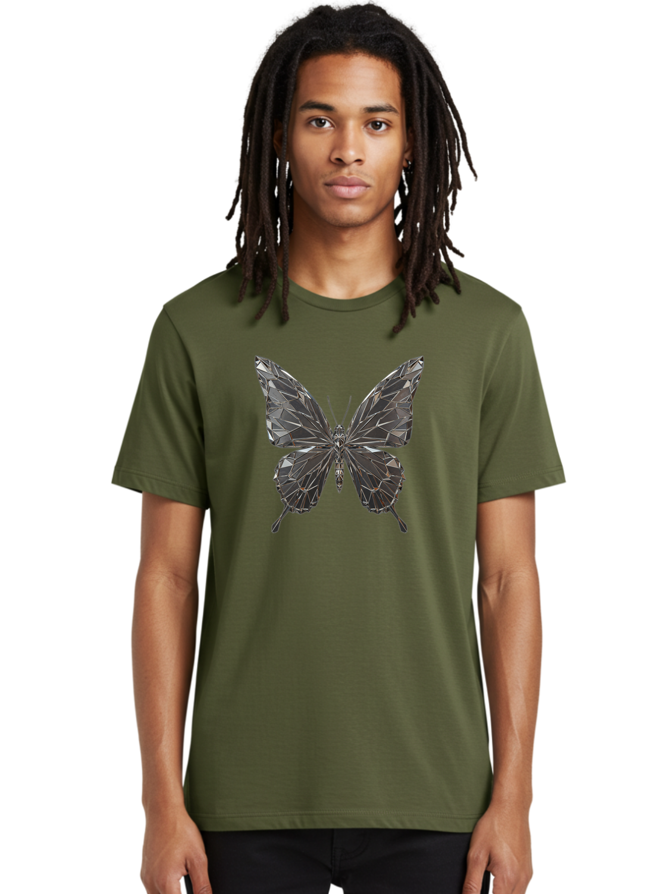 Diamond-Butterfly Men'S Graphic Tee, 100% Cotton, Comfortable Casual Summer Wear, Machine Washable, Vintage Camera, Old Camera, Antique Camera, Black Camera, Classic Photography, Photography Equipment, Nostalgic Device, Film Camera, Camera Art Bak411