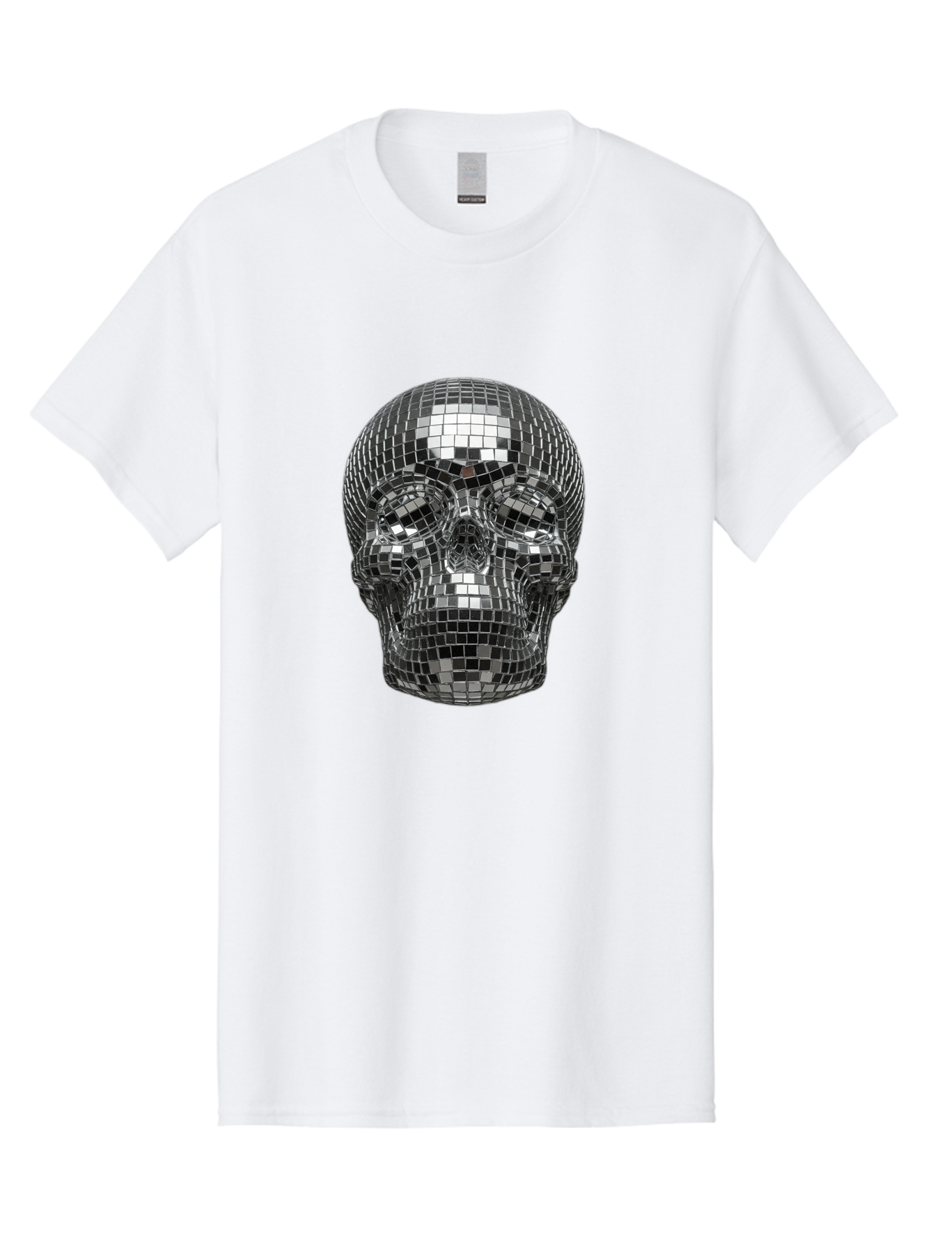 Disco-Ball-Skull-1 Men'S Graphic Tee, 100% Cotton, Comfortable Casual Summer Wear, Machine Washable, Vintage Camera, Old Camera, Antique Camera, Black Camera, Classic Photography, Photography Equipment, Nostalgic Device, Film Camera, Bak421