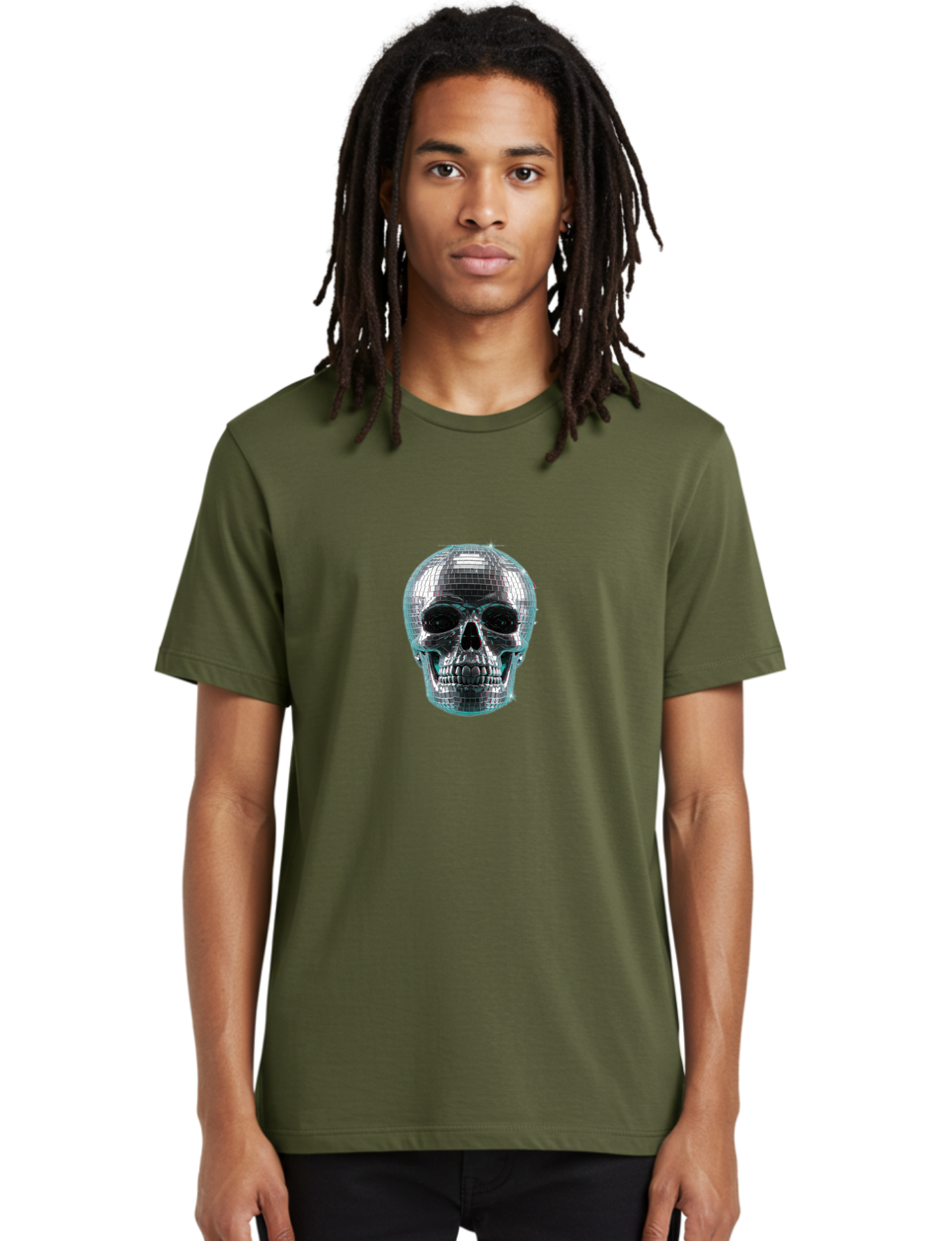 Disco-Ball-Skull-2 Men'S Graphic Tee, 100% Cotton, Comfortable Casual Summer Wear, Machine Washable, Vintage Camera, Old Camera, Antique Camera, Black Camera, Classic Photography, Photography Equipment, Nostalgic Device, Film Camera, Bak422