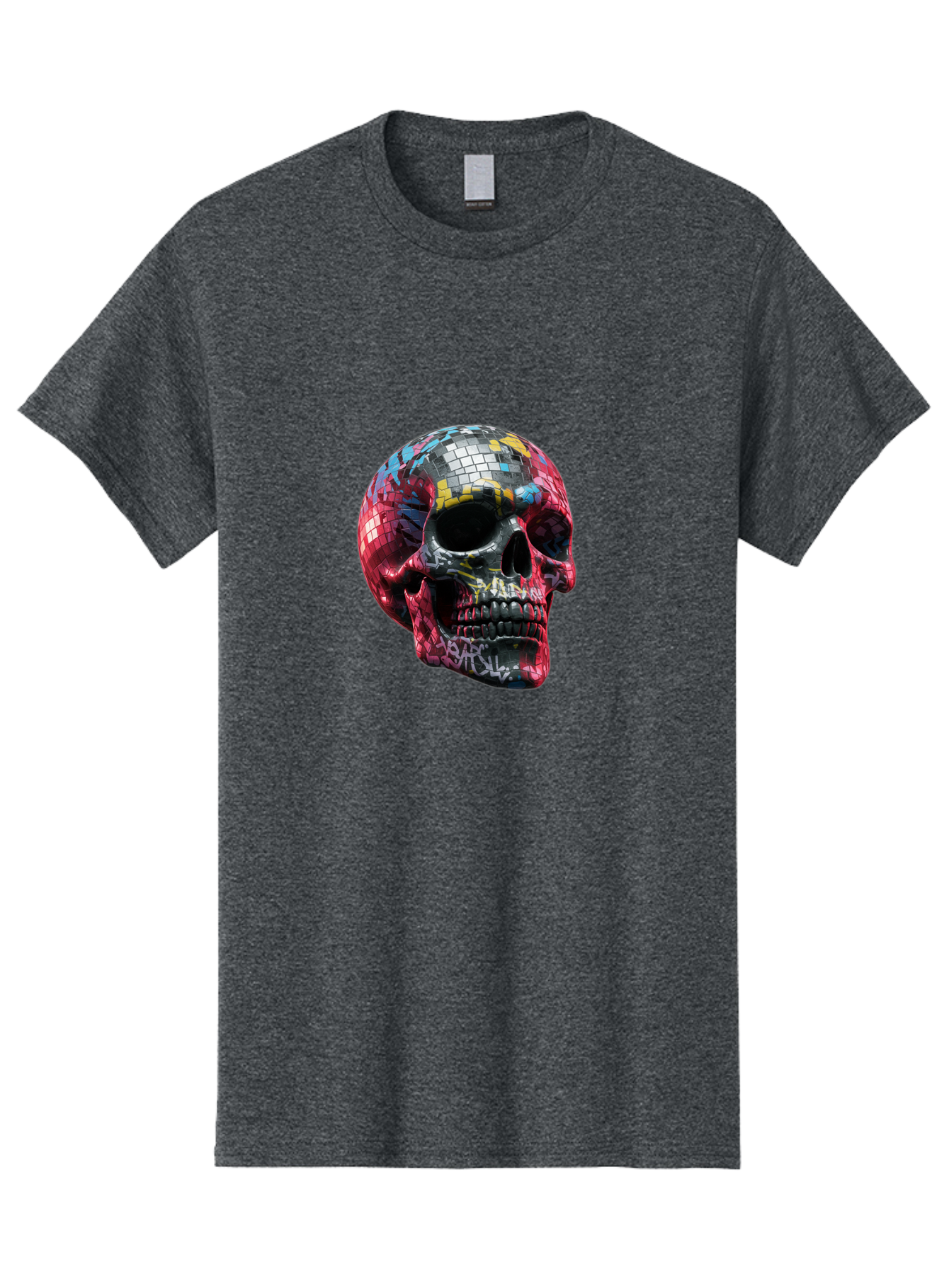 Disco-Ball-Skull-3 Men'S Graphic Tee, 100% Cotton, Comfortable Casual Summer Wear, Machine Washable, Vintage Camera, Old Camera, Antique Camera, Black Camera, Classic Photography, Photography Equipment, Nostalgic Device, Film Camera, Bak423