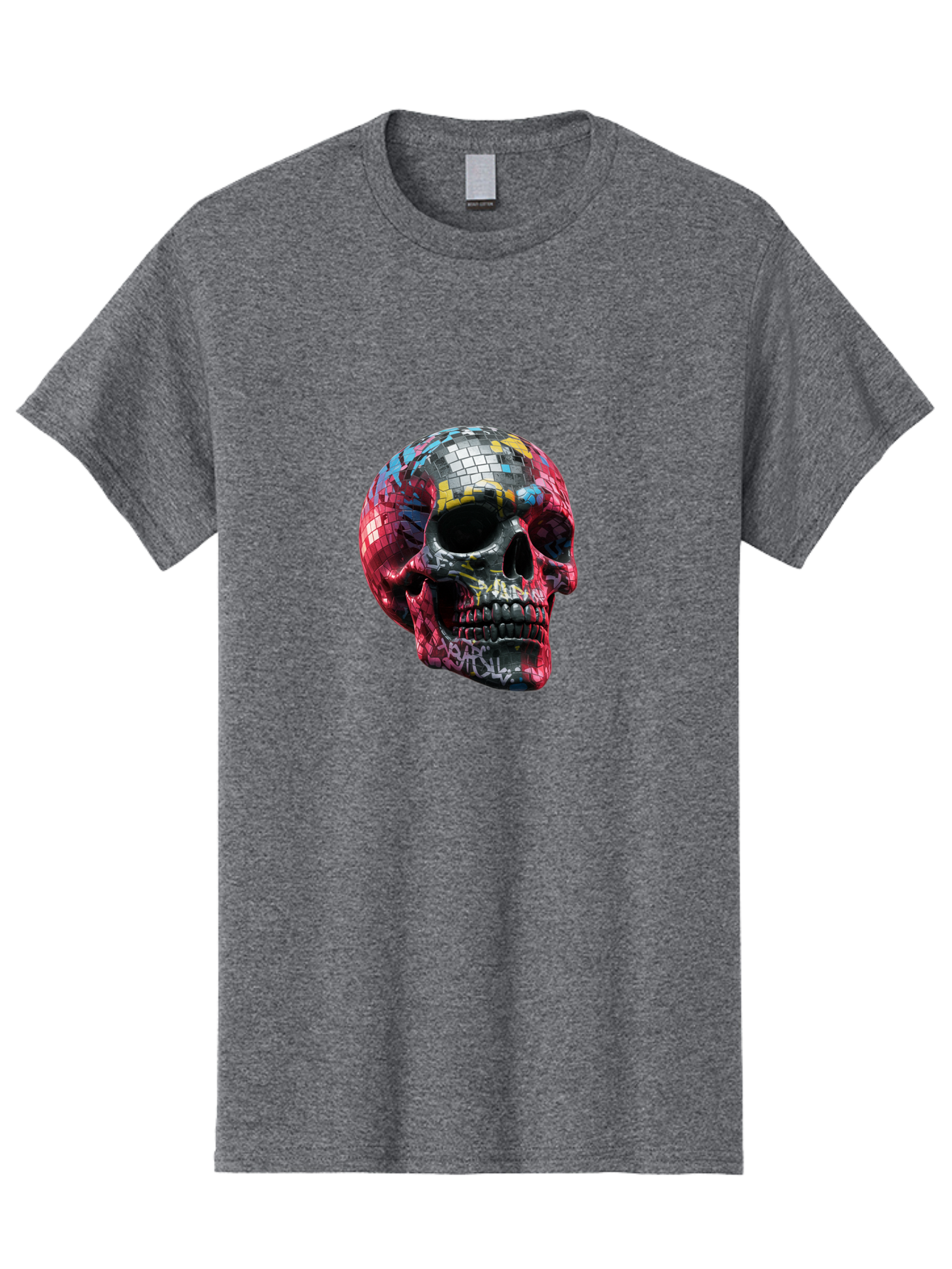 Disco-Ball-Skull-3 Men'S Graphic Tee, 100% Cotton, Comfortable Casual Summer Wear, Machine Washable, Vintage Camera, Old Camera, Antique Camera, Black Camera, Classic Photography, Photography Equipment, Nostalgic Device, Film Camera, Bak423
