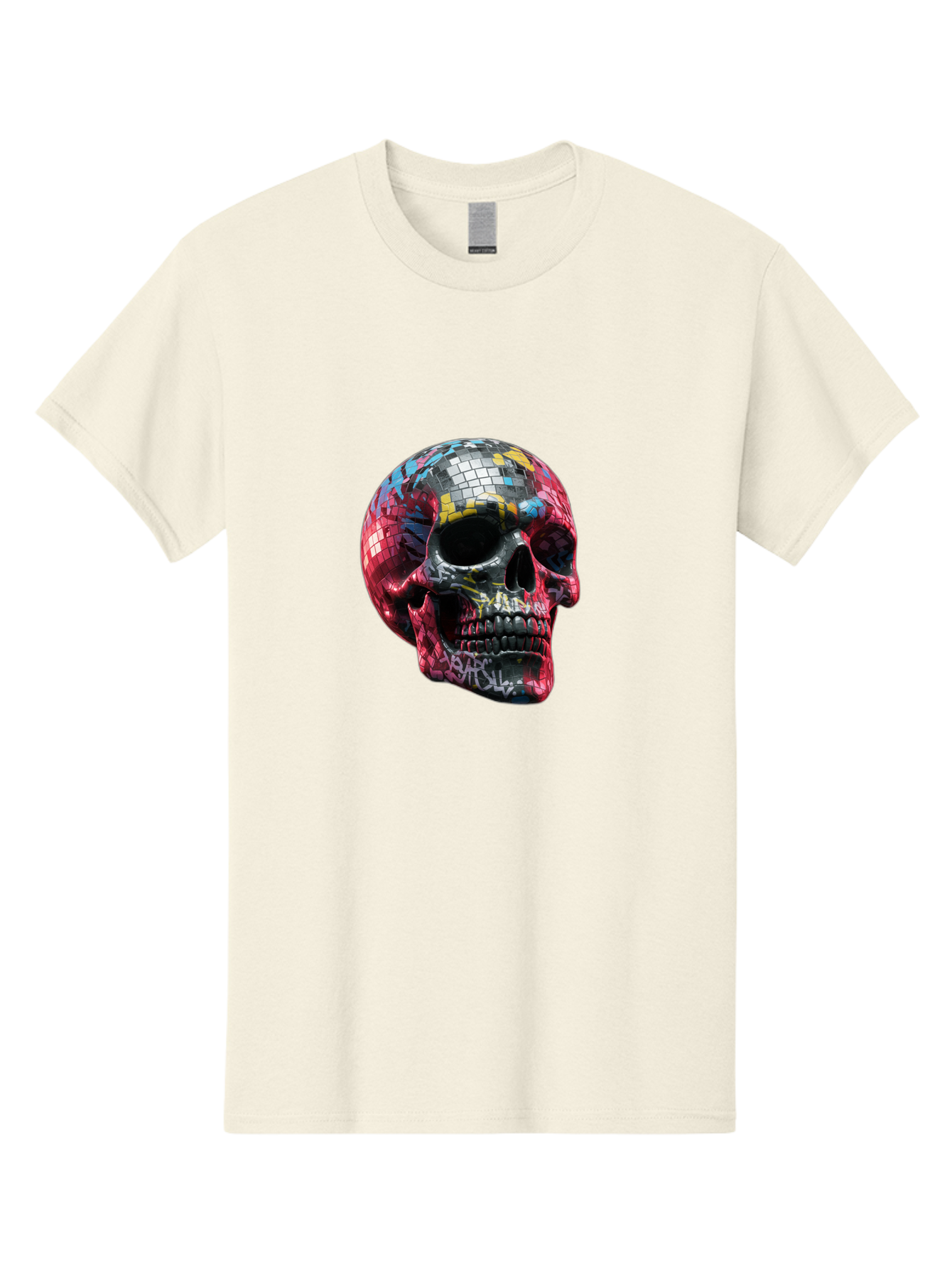 Disco-Ball-Skull-3 Men'S Graphic Tee, 100% Cotton, Comfortable Casual Summer Wear, Machine Washable, Vintage Camera, Old Camera, Antique Camera, Black Camera, Classic Photography, Photography Equipment, Nostalgic Device, Film Camera, Bak423