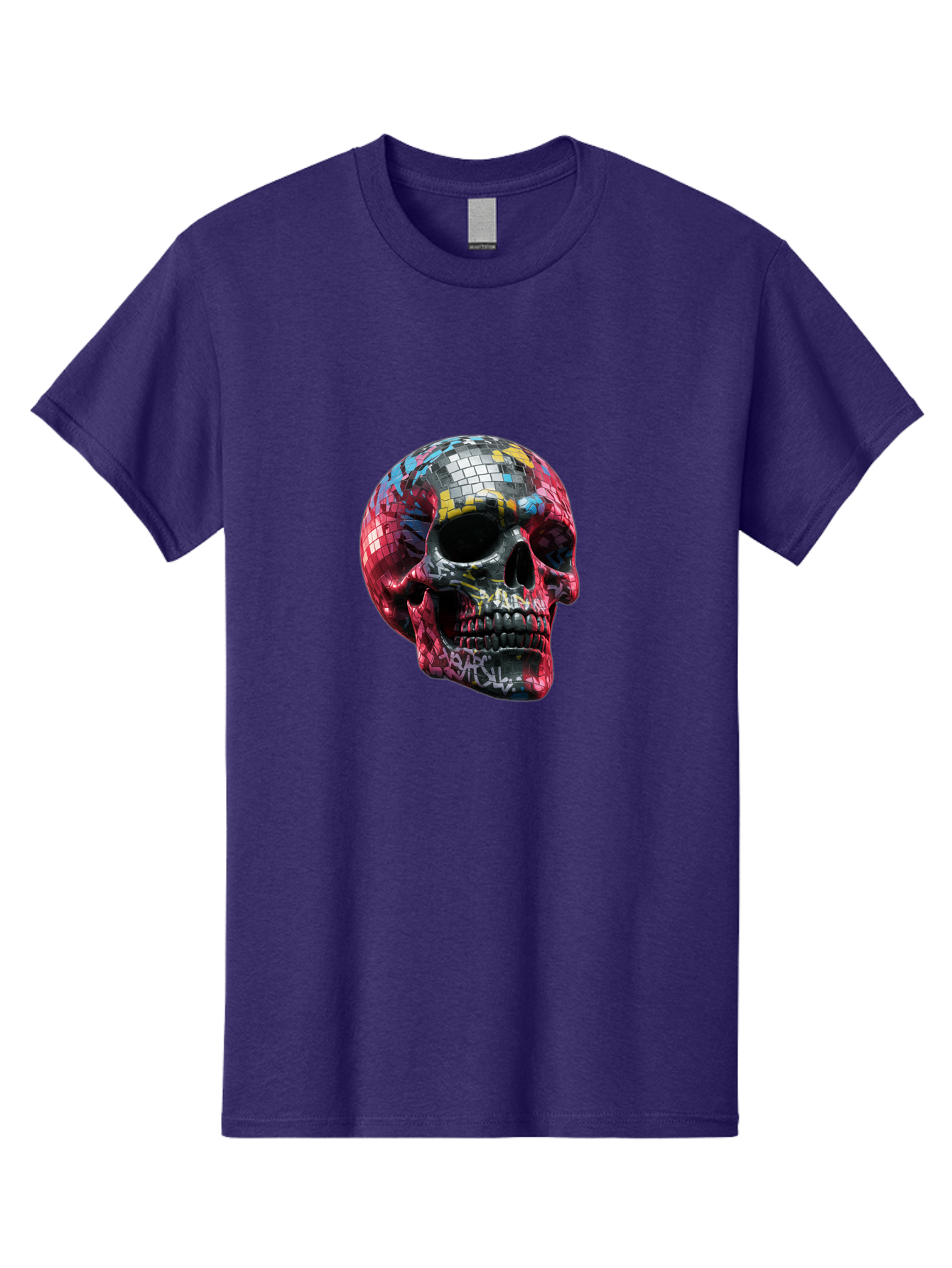 Disco-Ball-Skull-3 Men'S Graphic Tee, 100% Cotton, Comfortable Casual Summer Wear, Machine Washable, Vintage Camera, Old Camera, Antique Camera, Black Camera, Classic Photography, Photography Equipment, Nostalgic Device, Film Camera, Bak423