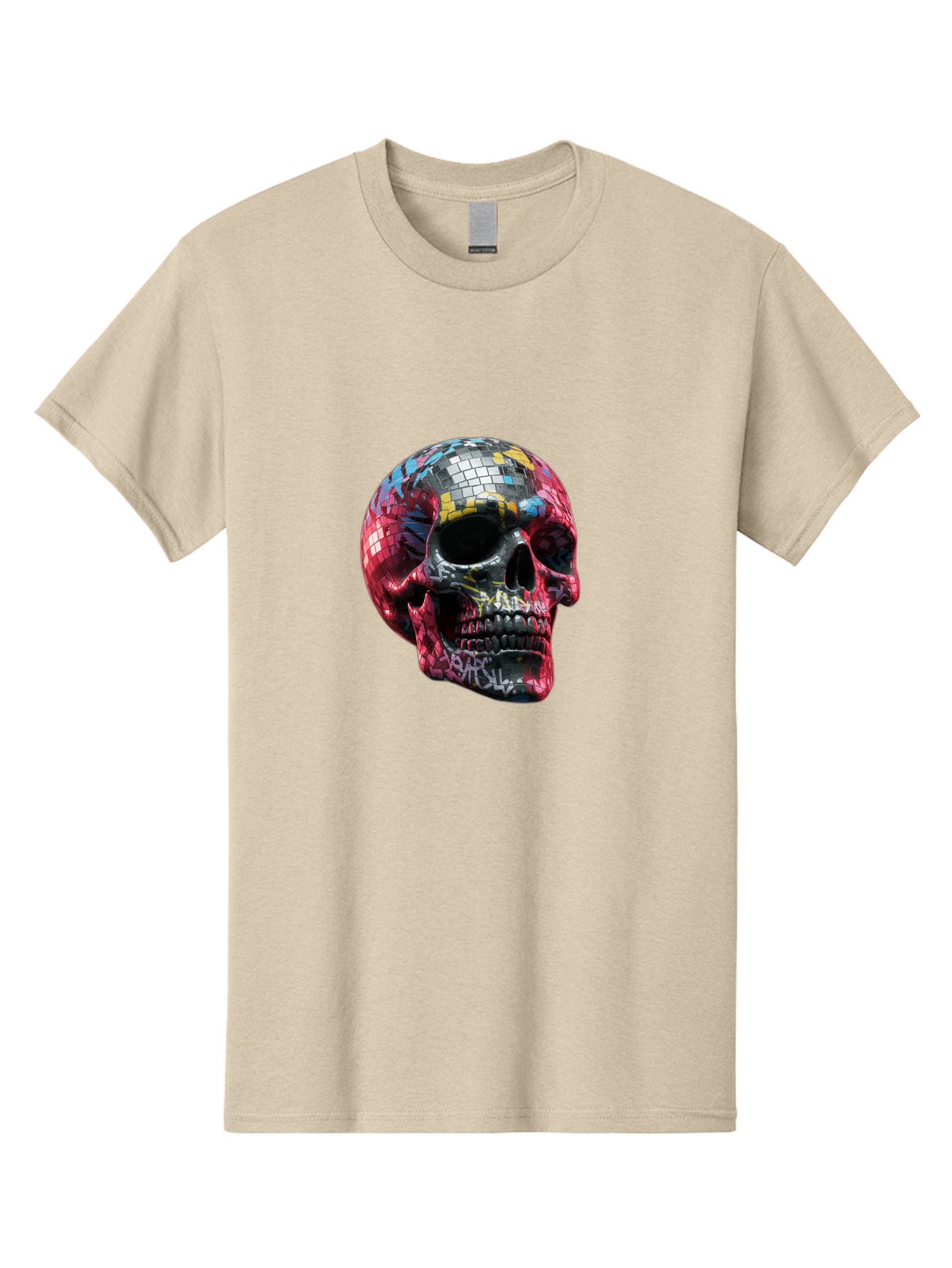 Disco-Ball-Skull-3 Men'S Graphic Tee, 100% Cotton, Comfortable Casual Summer Wear, Machine Washable, Vintage Camera, Old Camera, Antique Camera, Black Camera, Classic Photography, Photography Equipment, Nostalgic Device, Film Camera, Bak423