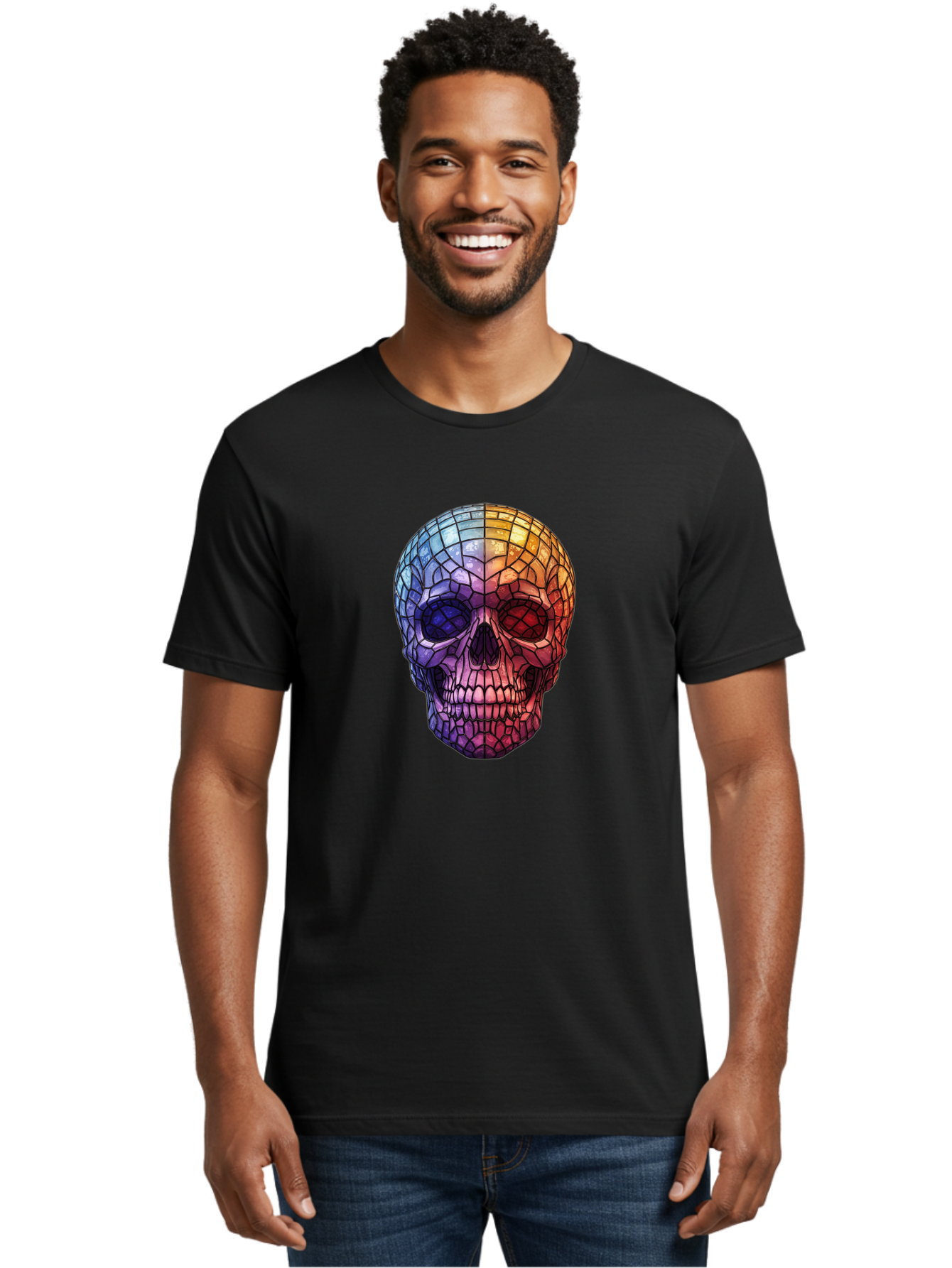 Disco-Ball-Skull-4 Men'S Graphic Tee, 100% Cotton, Comfortable Casual Summer Wear, Machine Washable, Vintage Camera, Old Camera, Antique Camera, Black Camera, Classic Photography, Photography Equipment, Nostalgic Device, Film Camera, Bak424