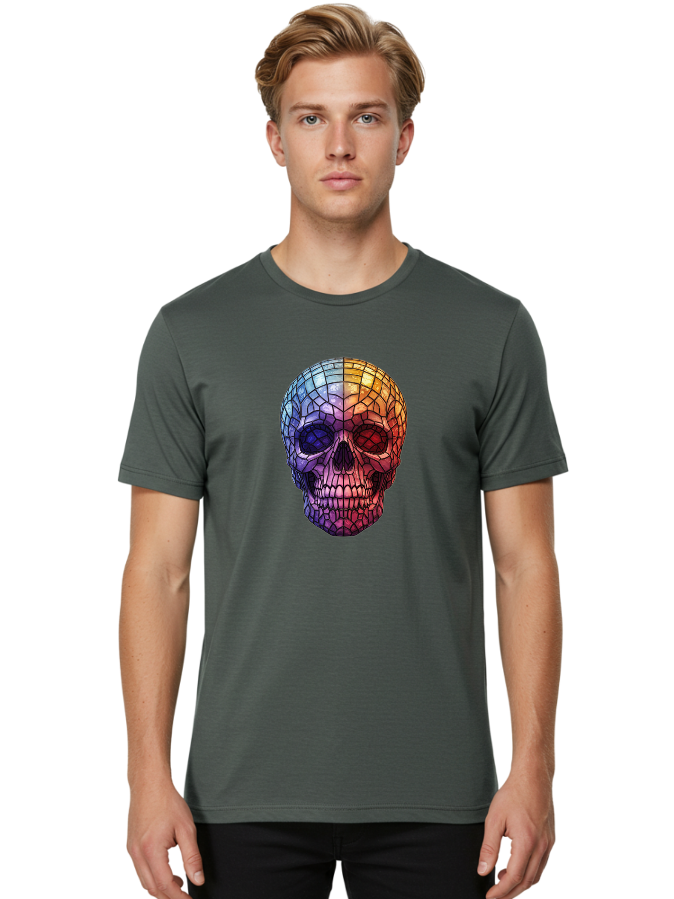 Disco-Ball-Skull-4 Men'S Graphic Tee, 100% Cotton, Comfortable Casual Summer Wear, Machine Washable, Vintage Camera, Old Camera, Antique Camera, Black Camera, Classic Photography, Photography Equipment, Nostalgic Device, Film Camera, Bak424