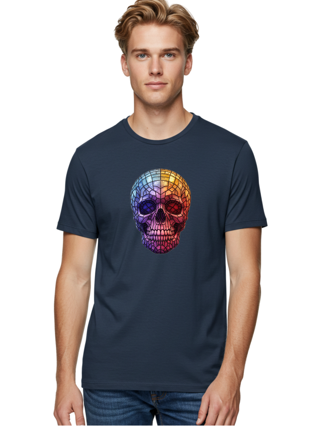 Disco-Ball-Skull-4 Men'S Graphic Tee, 100% Cotton, Comfortable Casual Summer Wear, Machine Washable, Vintage Camera, Old Camera, Antique Camera, Black Camera, Classic Photography, Photography Equipment, Nostalgic Device, Film Camera, Bak424