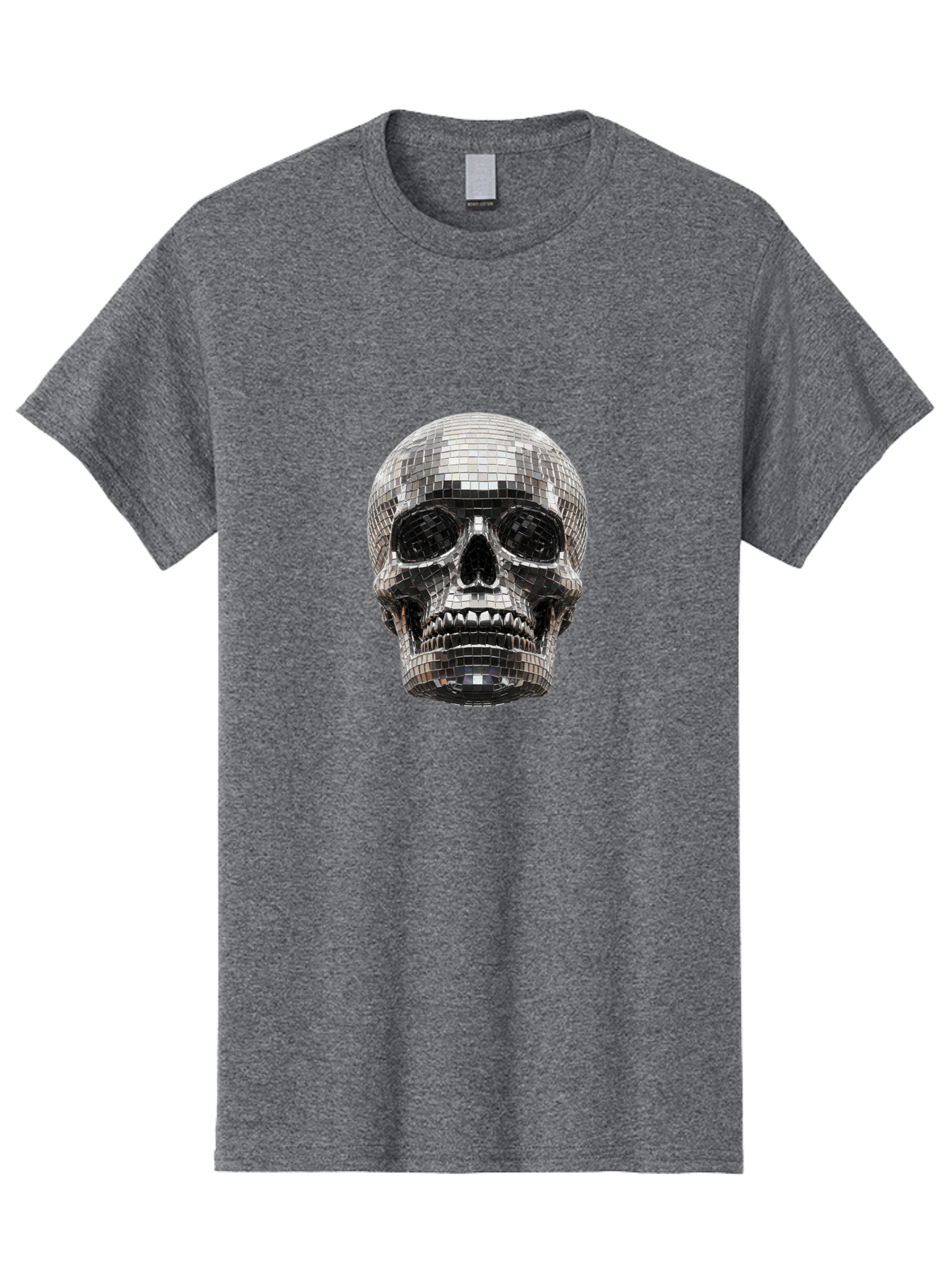 Disco-Ball-Skull Men'S Graphic Tee, 100% Cotton, Comfortable Casual Summer Wear, Machine Washable, Vintage Camera, Old Camera, Antique Camera, Black Camera, Classic Photography, Photography Equipment, Nostalgic Device, Film Camera, Camera Art Bak425