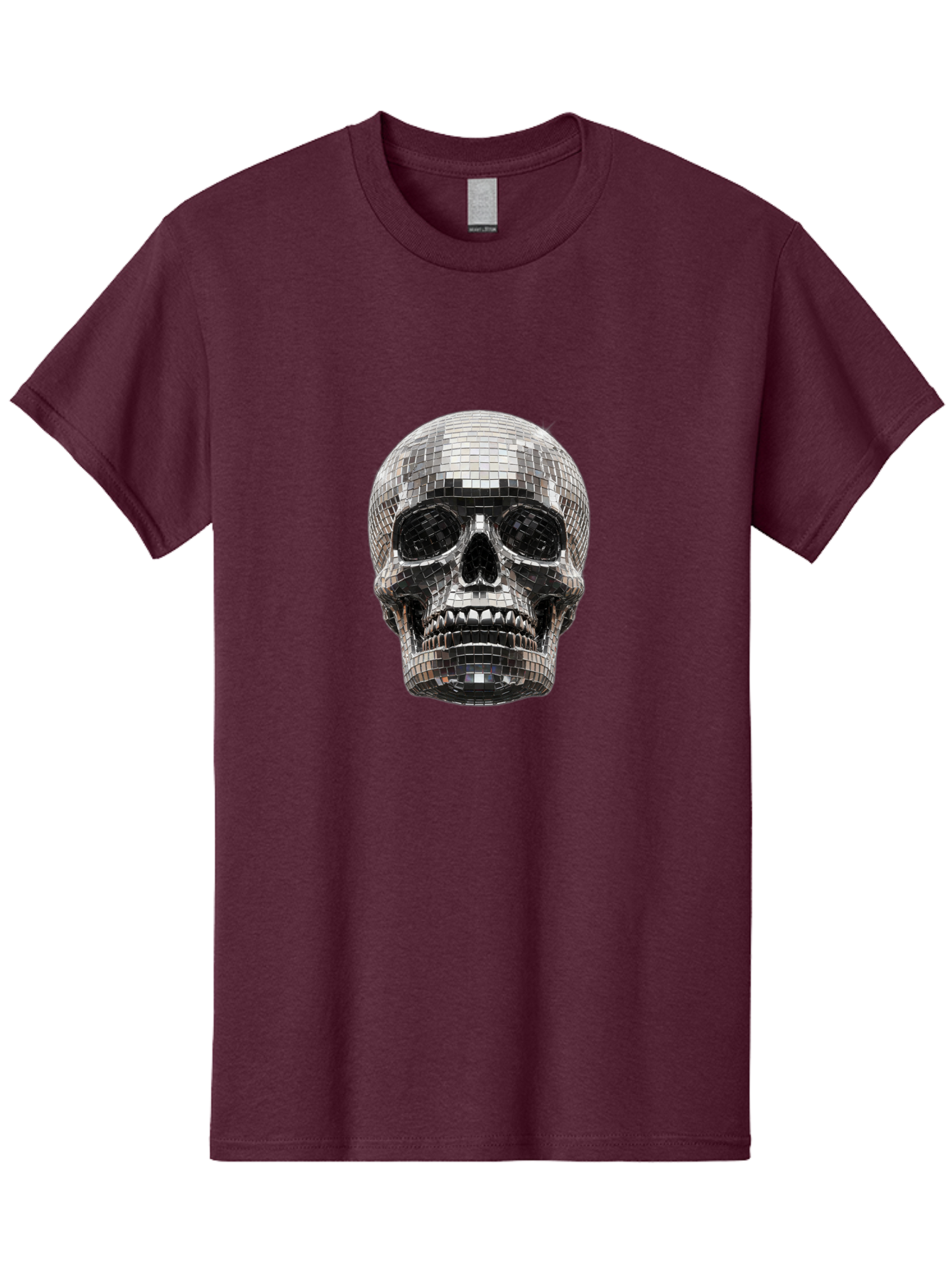 Disco-Ball-Skull Men'S Graphic Tee, 100% Cotton, Comfortable Casual Summer Wear, Machine Washable, Vintage Camera, Old Camera, Antique Camera, Black Camera, Classic Photography, Photography Equipment, Nostalgic Device, Film Camera, Camera Art Bak425