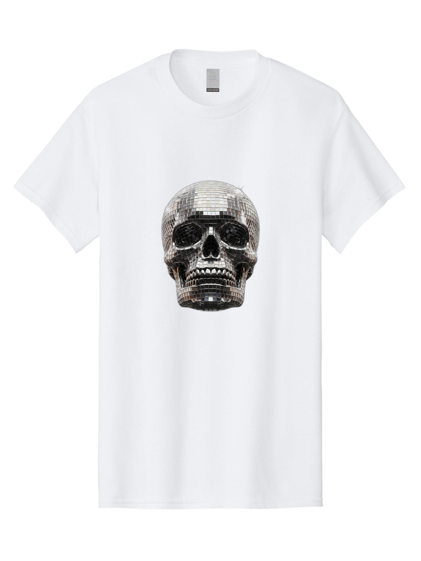 Disco-Ball-Skull Men'S Graphic Tee, 100% Cotton, Comfortable Casual Summer Wear, Machine Washable, Vintage Camera, Old Camera, Antique Camera, Black Camera, Classic Photography, Photography Equipment, Nostalgic Device, Film Camera, Camera Art Bak425