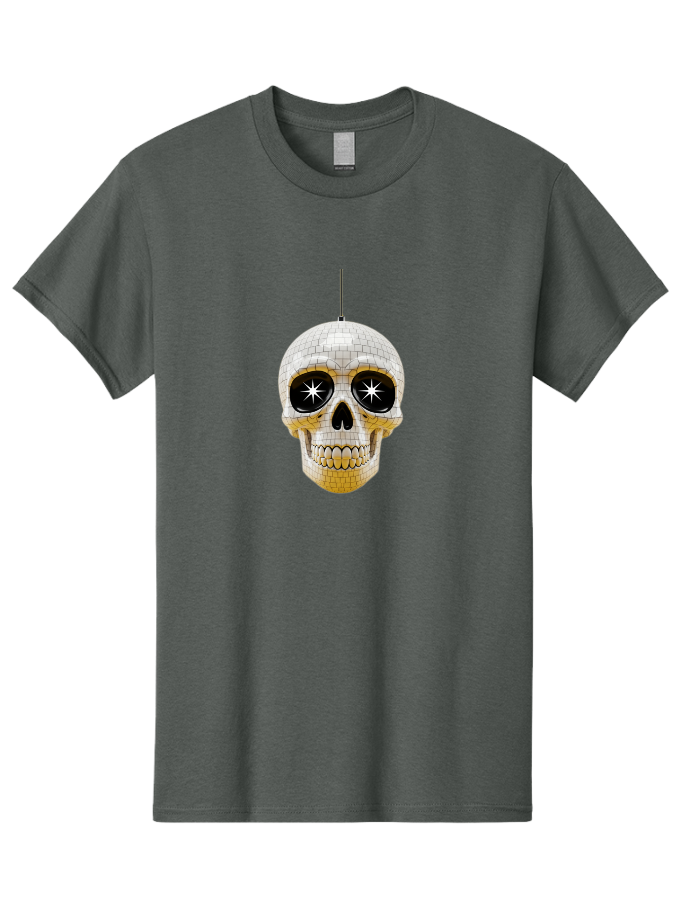 Disco-Skull-2 Men'S Graphic Tee, 100% Cotton, Comfortable Casual Summer Wear, Machine Washable, Vintage Camera, Old Camera, Antique Camera, Black Camera, Classic Photography, Photography Equipment, Nostalgic Device, Film Camera, Camera Art Bak427