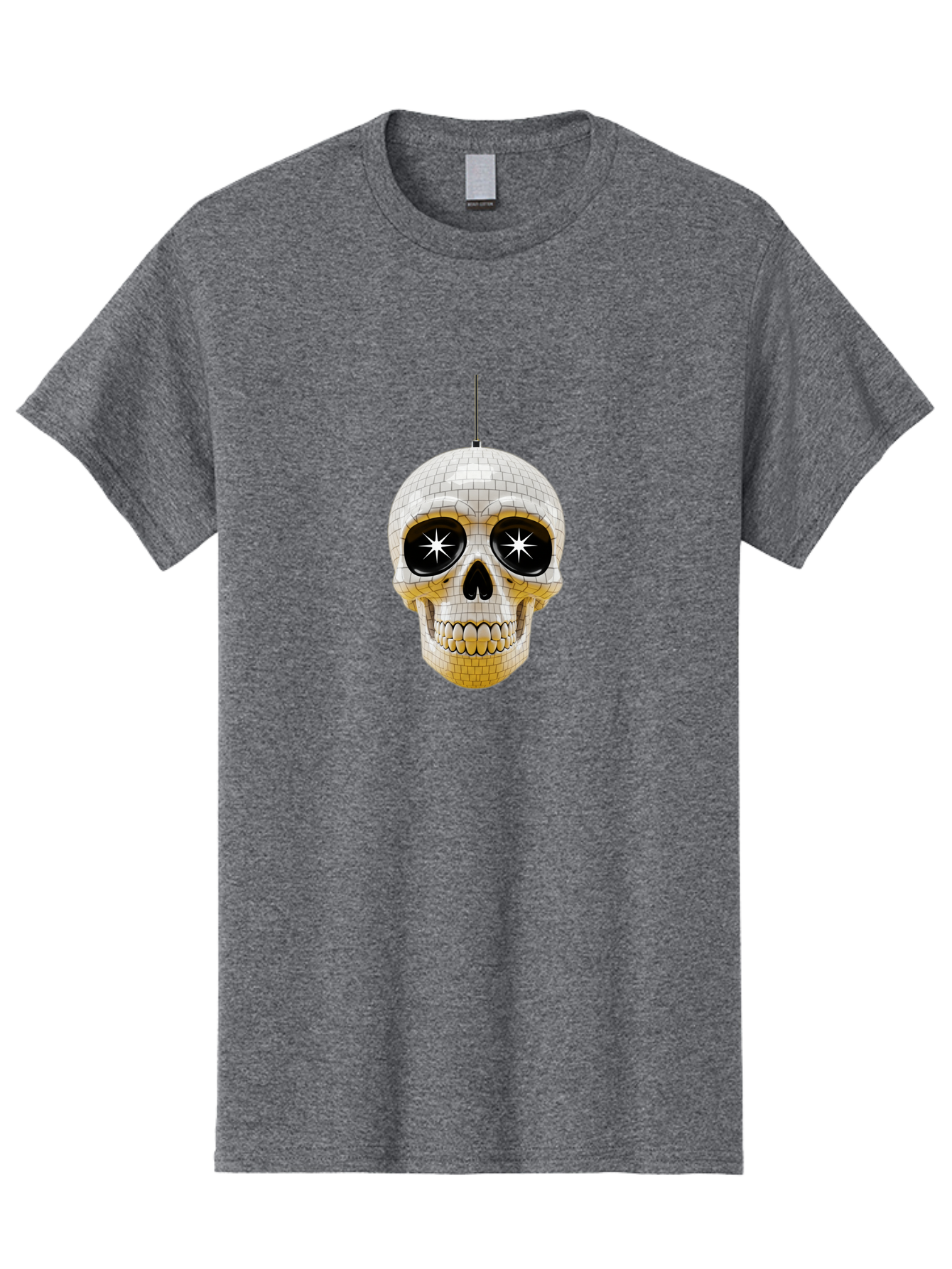 Disco-Skull-2 Men'S Graphic Tee, 100% Cotton, Comfortable Casual Summer Wear, Machine Washable, Vintage Camera, Old Camera, Antique Camera, Black Camera, Classic Photography, Photography Equipment, Nostalgic Device, Film Camera, Camera Art Bak427