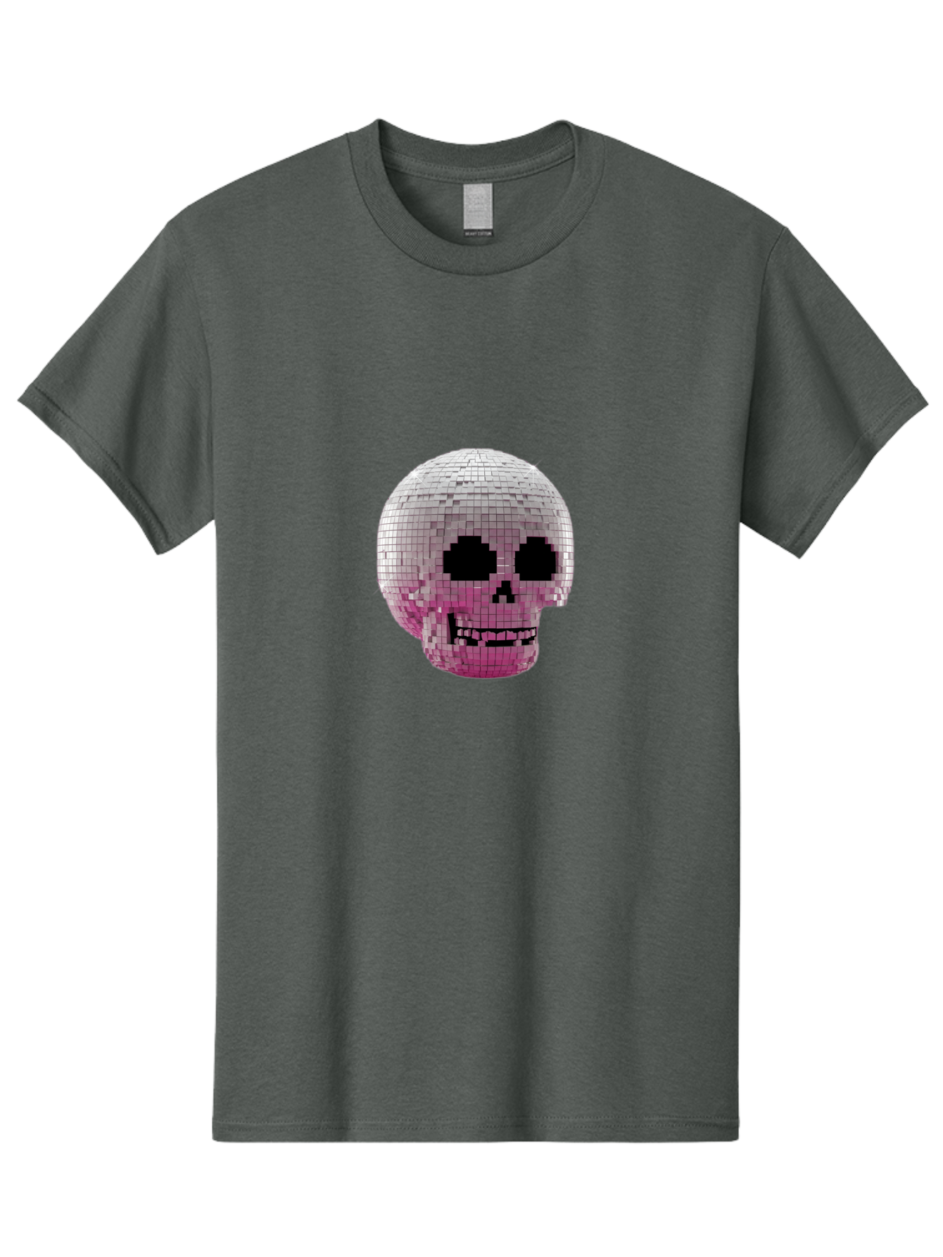 Disco-Skull-3 Men'S Graphic Tee, 100% Cotton, Comfortable Casual Summer Wear, Machine Washable, Vintage Camera, Old Camera, Antique Camera, Black Camera, Classic Photography, Photography Equipment, Nostalgic Device, Film Camera, Camera Art Bak428