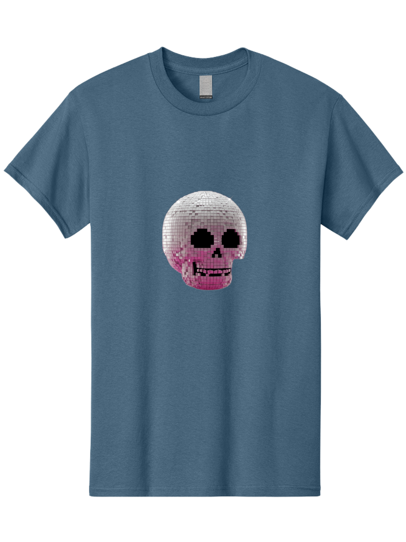 Disco-Skull-3 Men'S Graphic Tee, 100% Cotton, Comfortable Casual Summer Wear, Machine Washable, Vintage Camera, Old Camera, Antique Camera, Black Camera, Classic Photography, Photography Equipment, Nostalgic Device, Film Camera, Camera Art Bak428