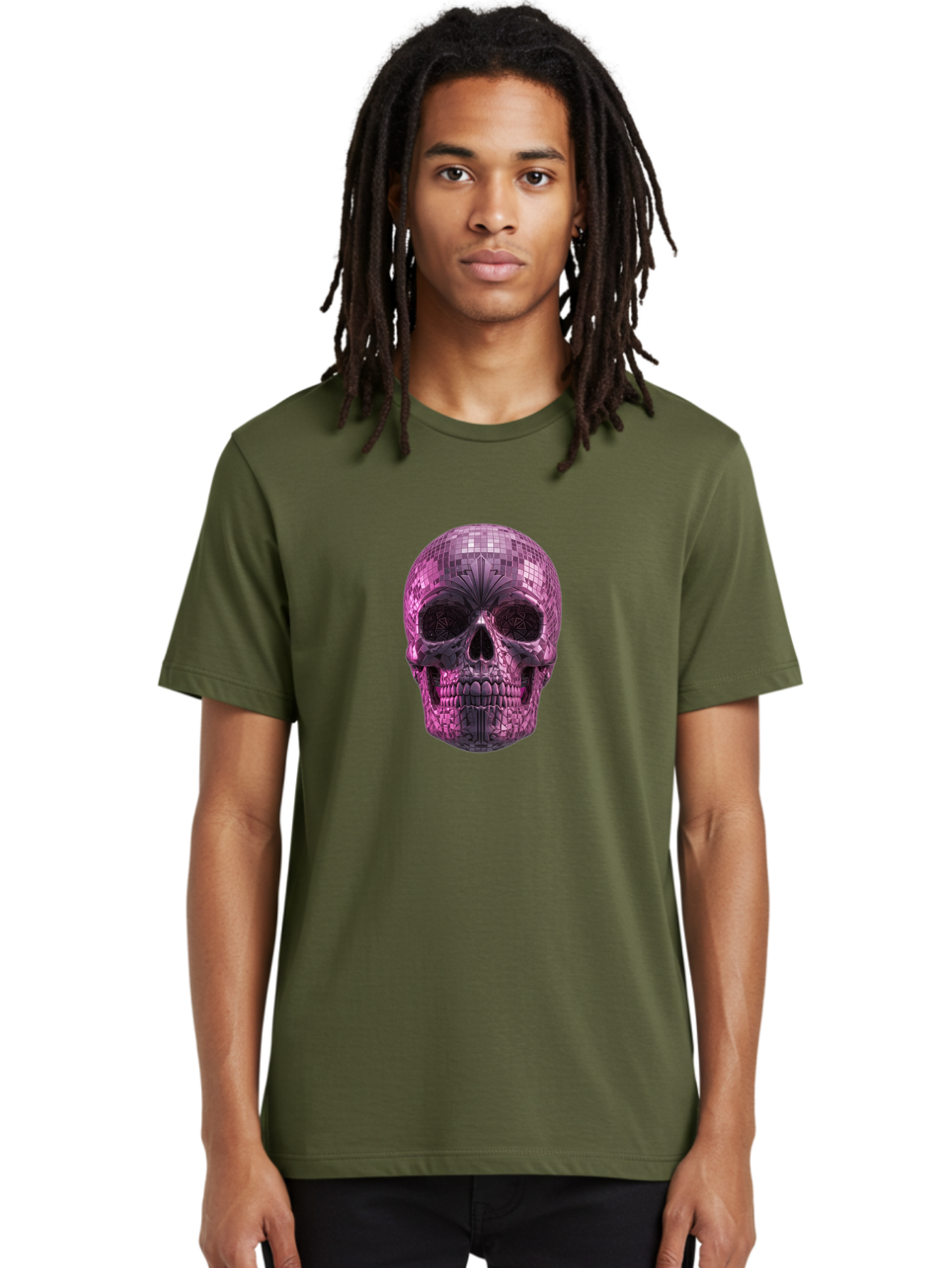 Disco-Skull-4 Men'S Graphic Tee, 100% Cotton, Comfortable Casual Summer Wear, Machine Washable, Vintage Camera, Old Camera, Antique Camera, Black Camera, Classic Photography, Photography Equipment, Nostalgic Device, Film Camera, Camera Art Bak429