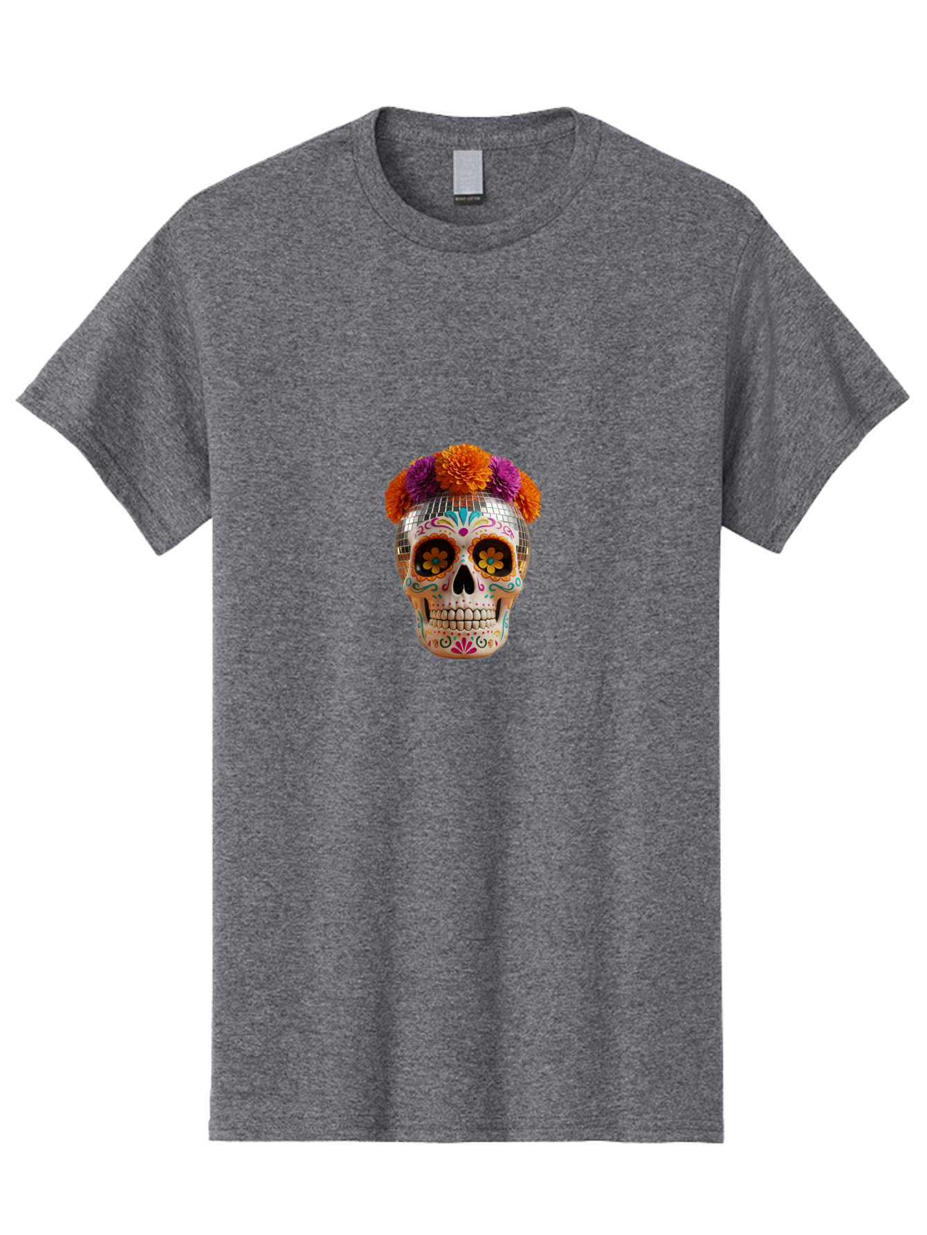 Disco-Sugar-Skull Men'S Graphic Tee, 100% Cotton, Comfortable Casual Summer Wear, Machine Washable, Vintage Camera, Old Camera, Antique Camera, Black Camera, Classic Photography, Photography Equipment, Nostalgic Device, Film Camera, Camera Art Bak431
