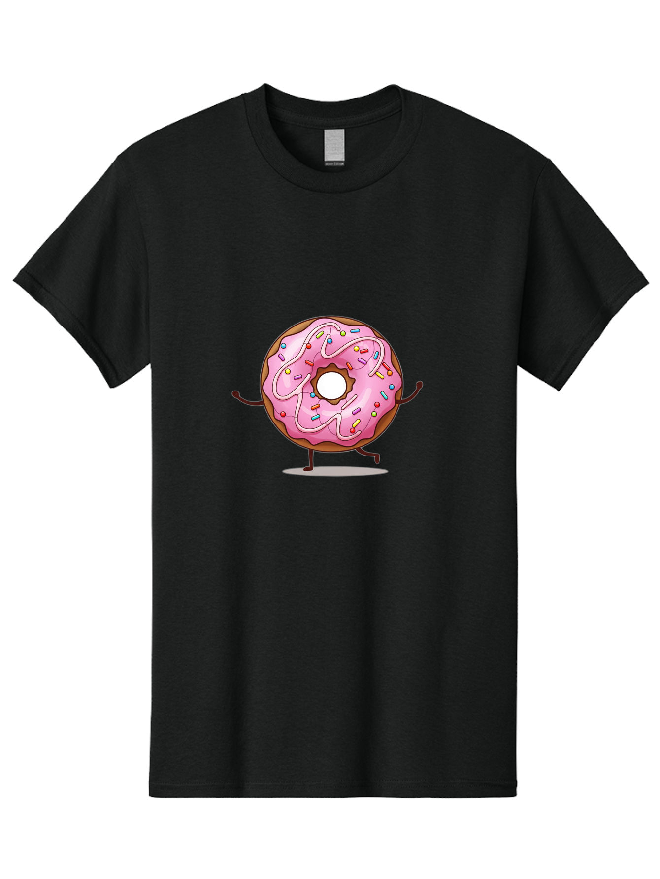 Donut-Character-1 Men'S Graphic Tee, 100% Cotton, Comfortable Casual Summer Wear, Machine Washable, Vintage Camera, Old Camera, Antique Camera, Black Camera, Classic Photography, Photography Equipment, Nostalgic Device, Film Camera, Camera Art Bak437