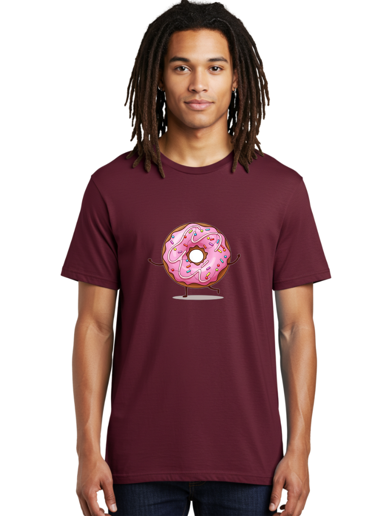 Donut-Character-1 Men'S Graphic Tee, 100% Cotton, Comfortable Casual Summer Wear, Machine Washable, Vintage Camera, Old Camera, Antique Camera, Black Camera, Classic Photography, Photography Equipment, Nostalgic Device, Film Camera, Camera Art Bak437