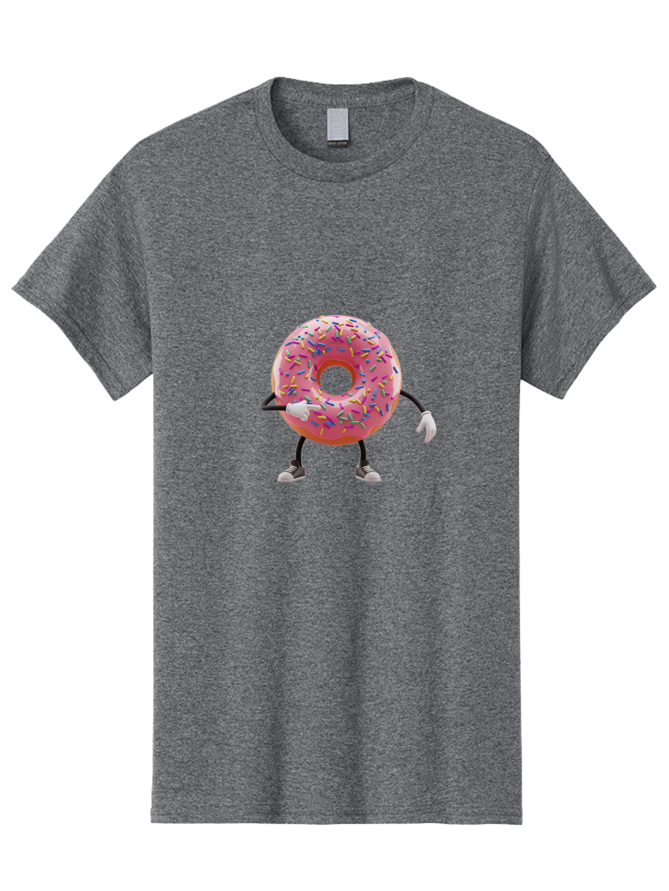 Donut-Character-2 Men'S Graphic Tee, 100% Cotton, Comfortable Casual Summer Wear, Machine Washable, Vintage Camera, Old Camera, Antique Camera, Black Camera, Classic Photography, Photography Equipment, Nostalgic Device, Film Camera, Camera Art Bak438